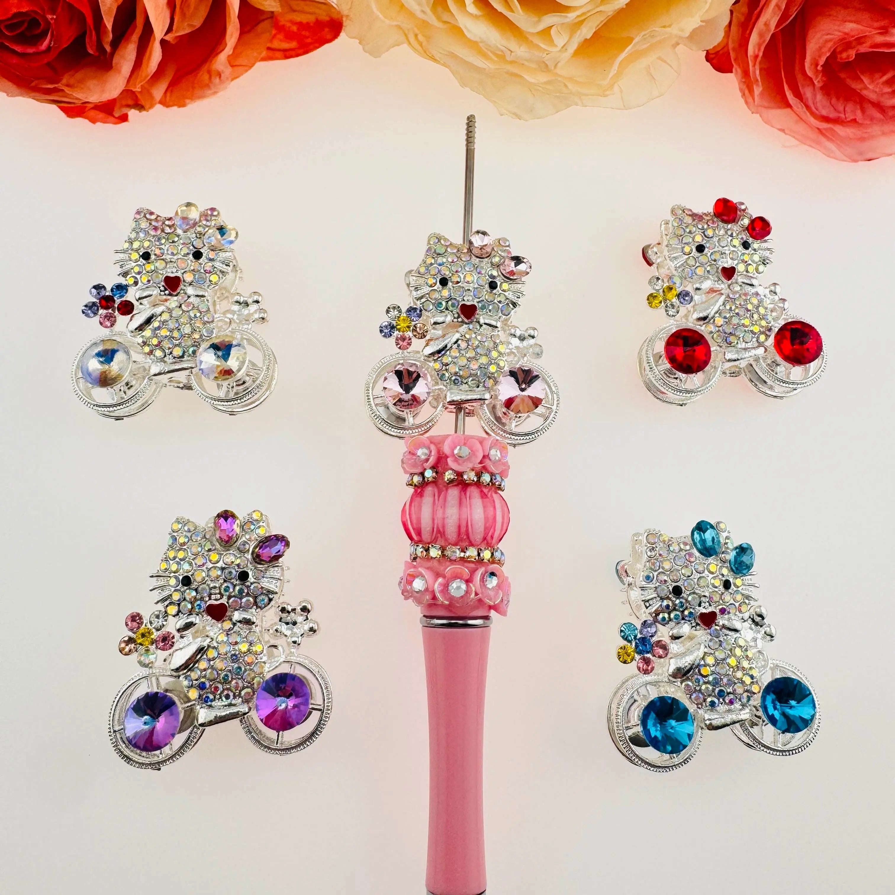 FS101780-About 33×35mm HK Bicycle Four Hole Alloy Metal Fancy Beads Zoe DIY Wholesale