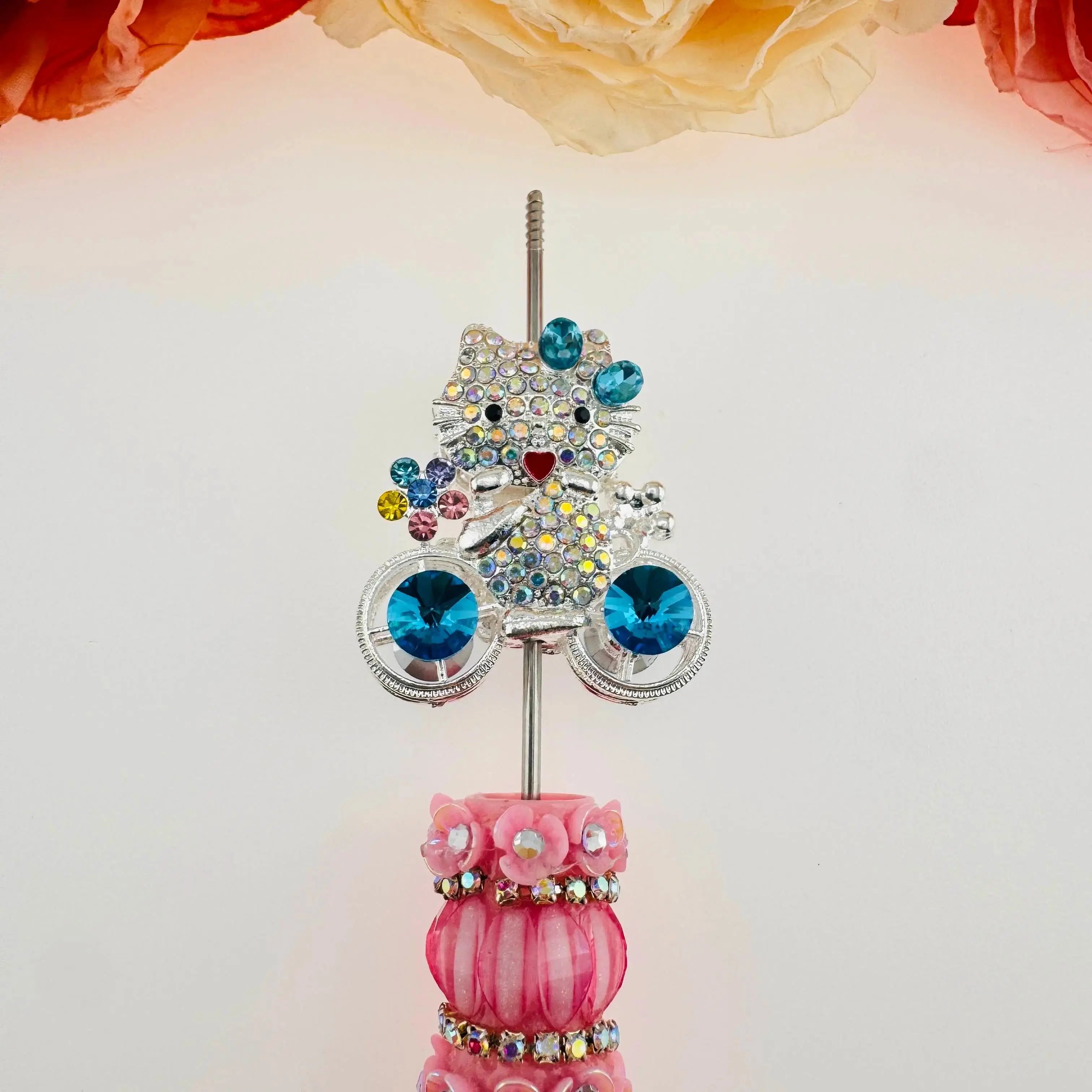 FS101780-About 33×35mm HK Bicycle Four Hole Alloy Metal Fancy Beads Zoe DIY Wholesale