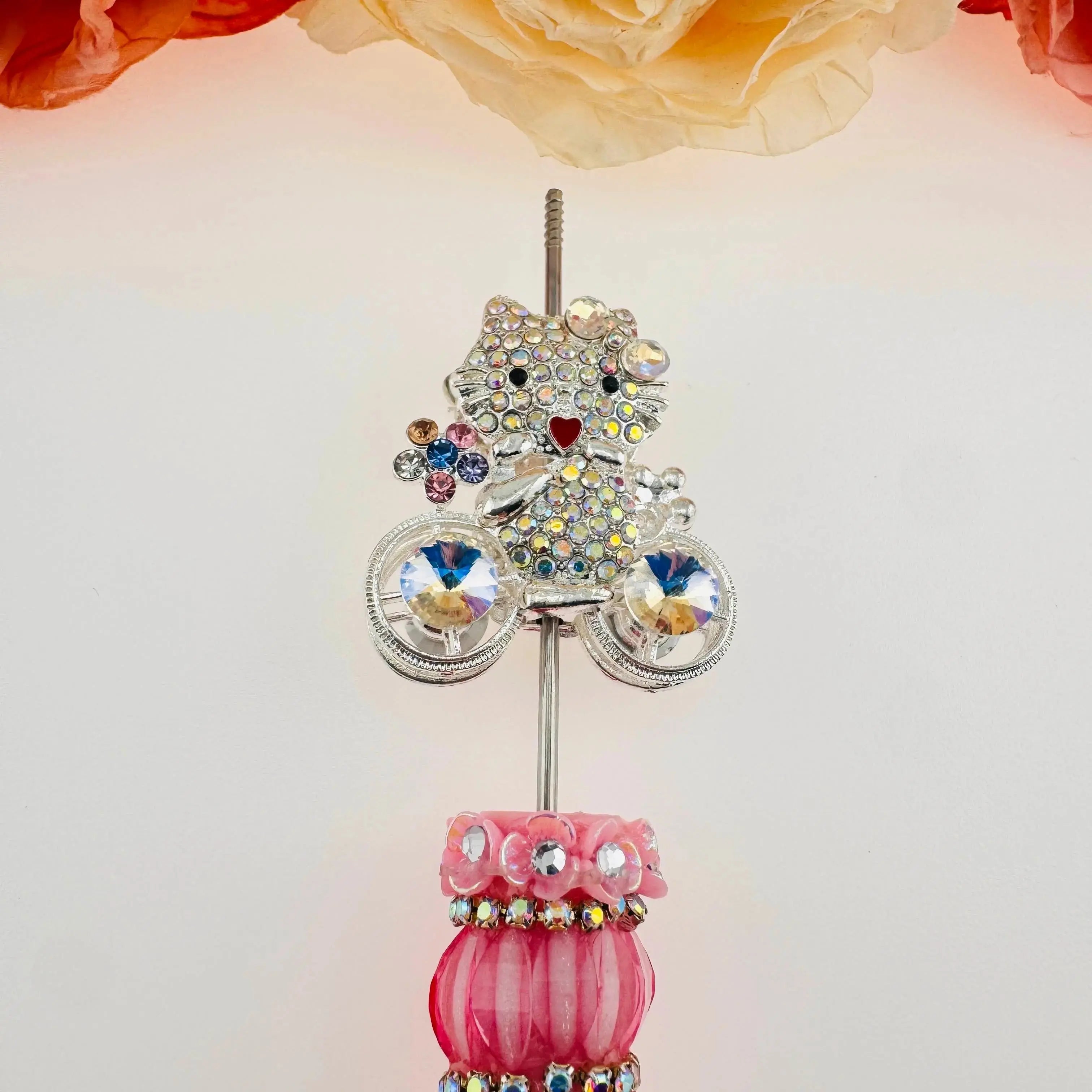 FS101780-About 33×35mm HK Bicycle Four Hole Alloy Metal Fancy Beads Zoe DIY Wholesale