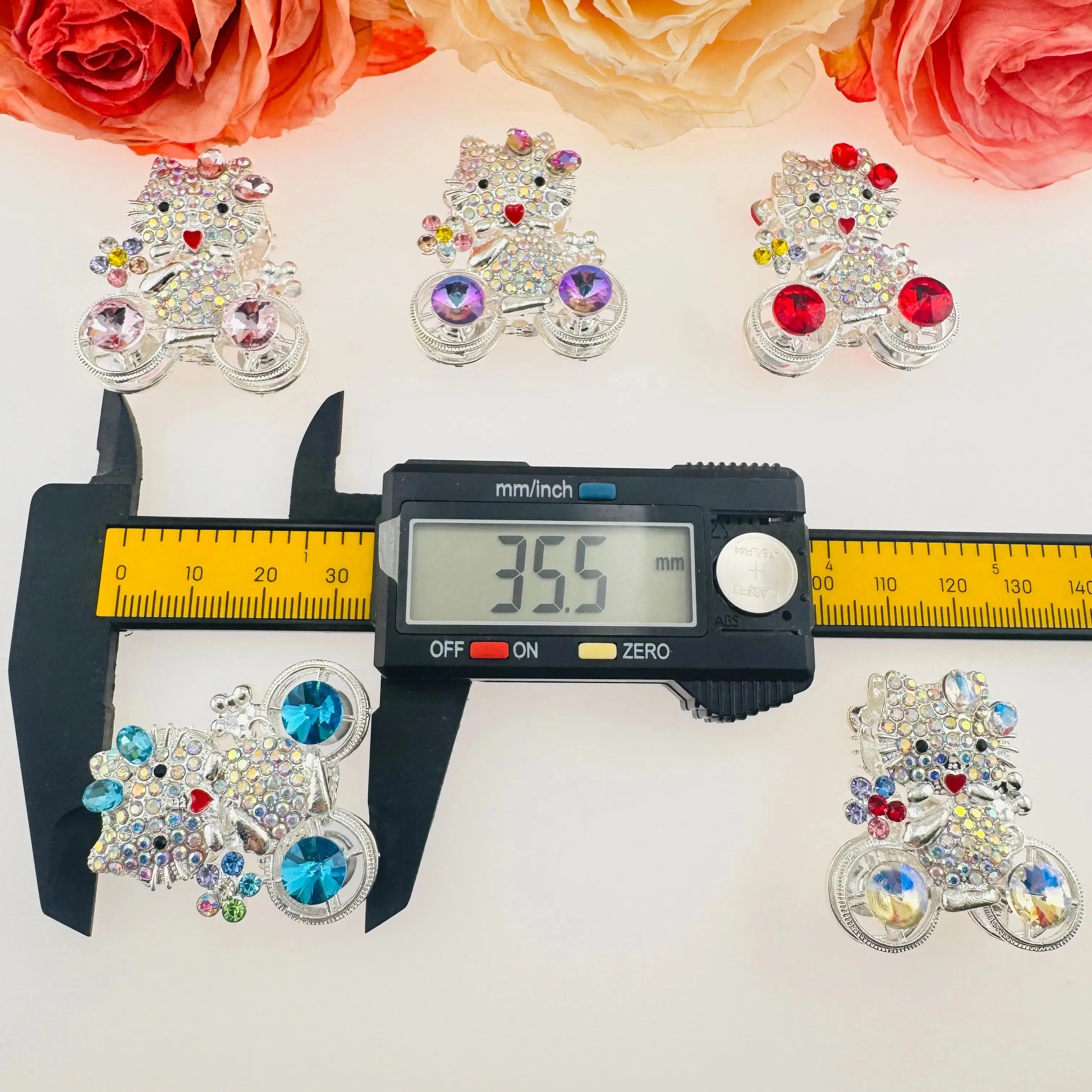 FS101780-About 33×35mm HK Bicycle Four Hole Alloy Metal Fancy Beads Zoe DIY Wholesale