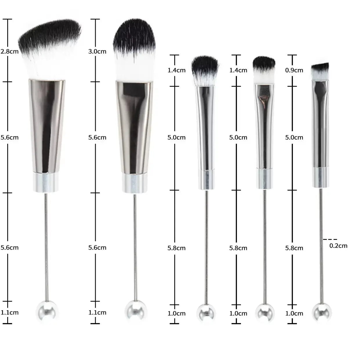 FS101795-Beadable Makeup Brushes Zoe DIY Wholesale