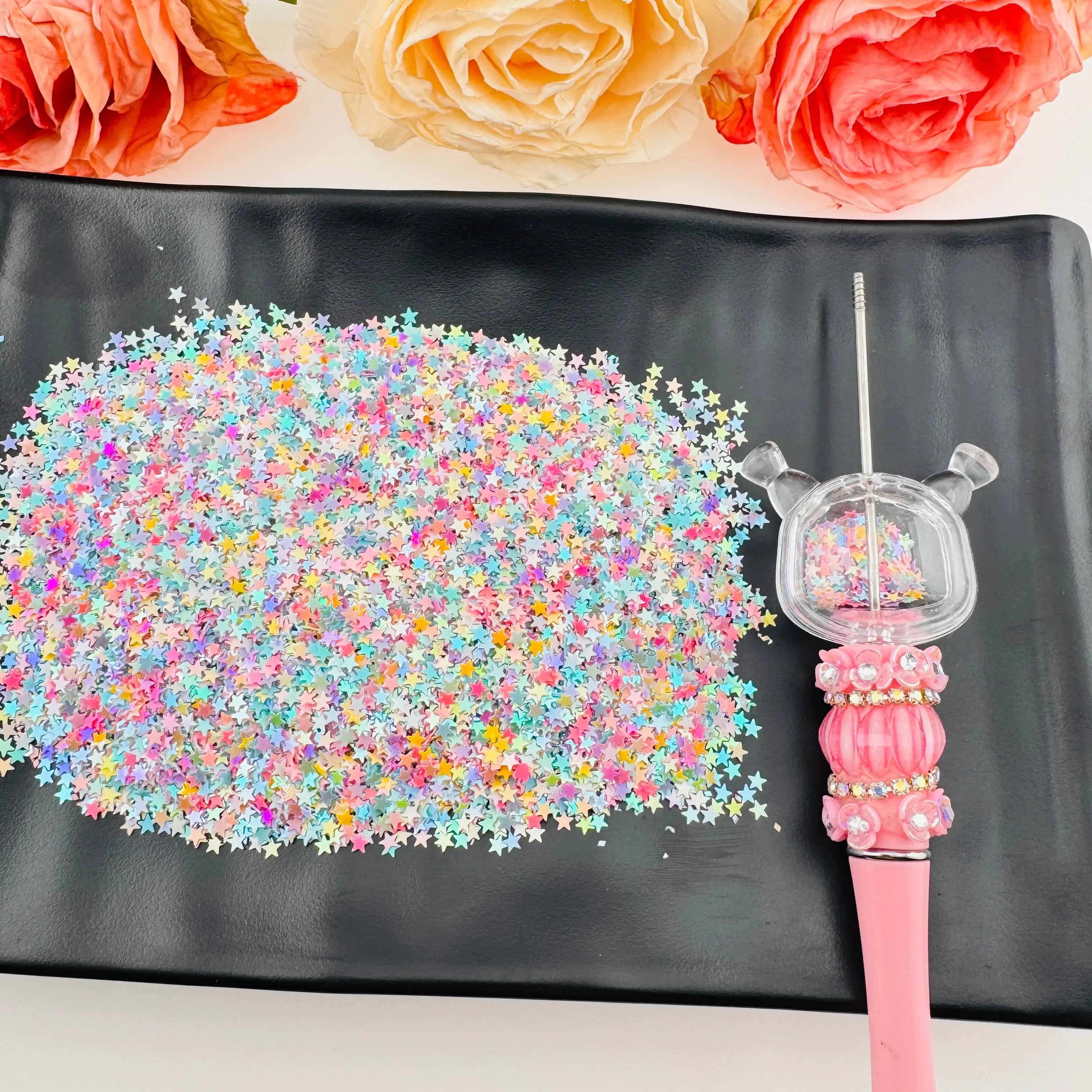 FS101811-Random Mixed Star Flash Chips Zoe DIY Wholesale