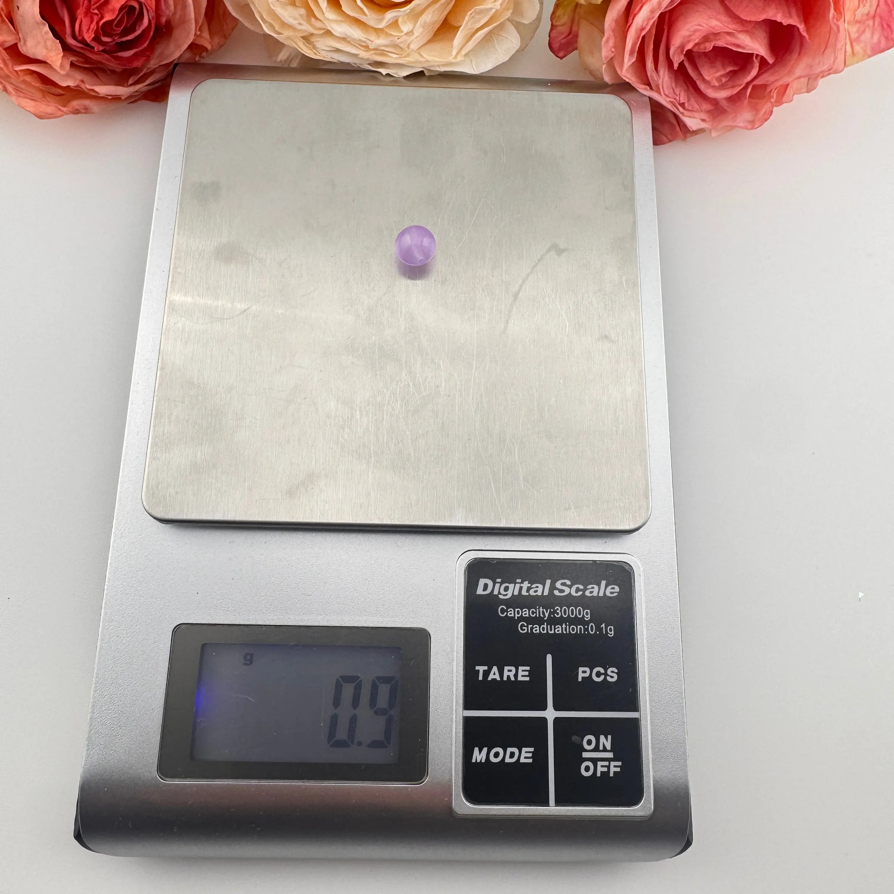 FS101830-About 8mm Purple Jade Glass Beads For Jewelry Making