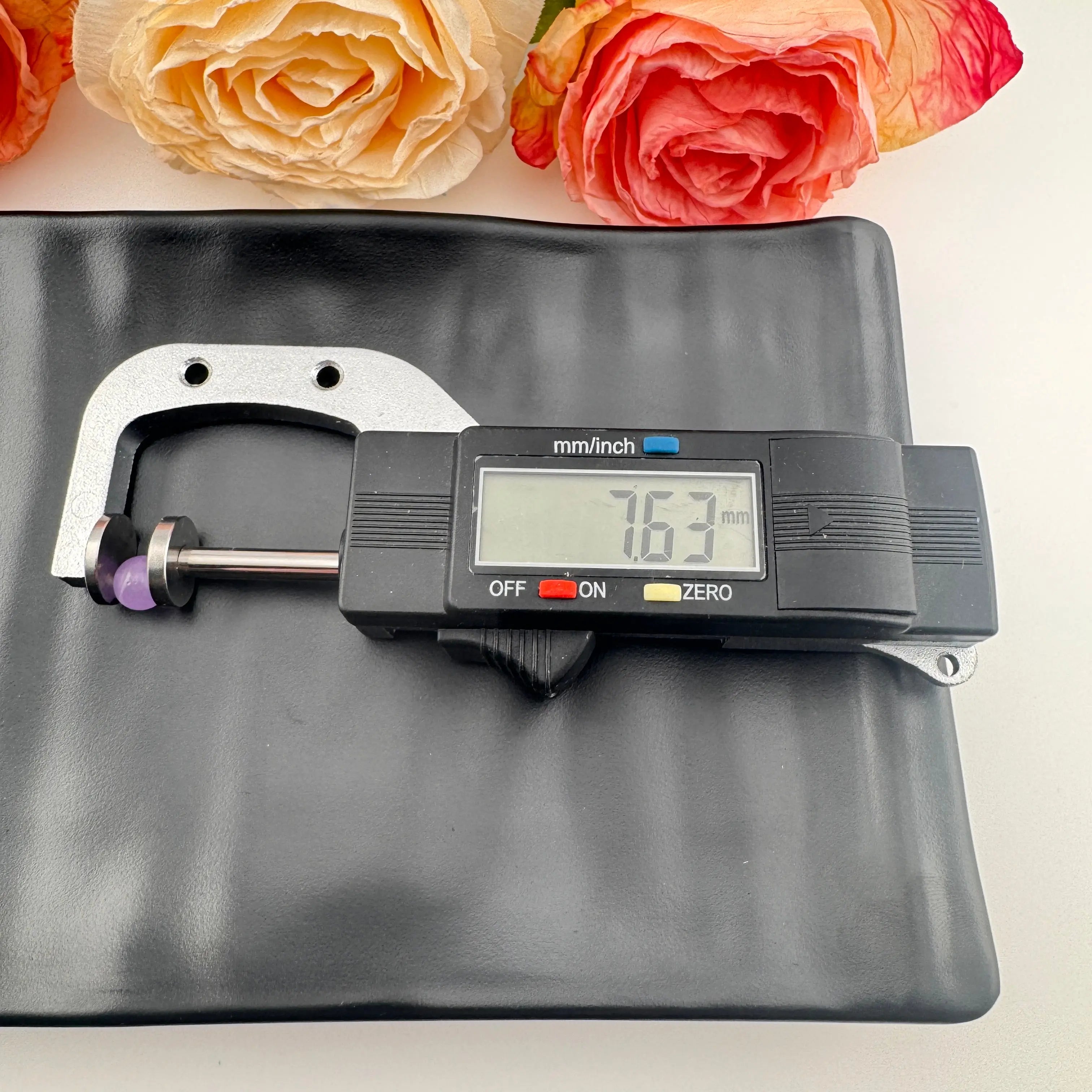 FS101830-About 8mm Purple Jade Glass Beads For Jewelry Making