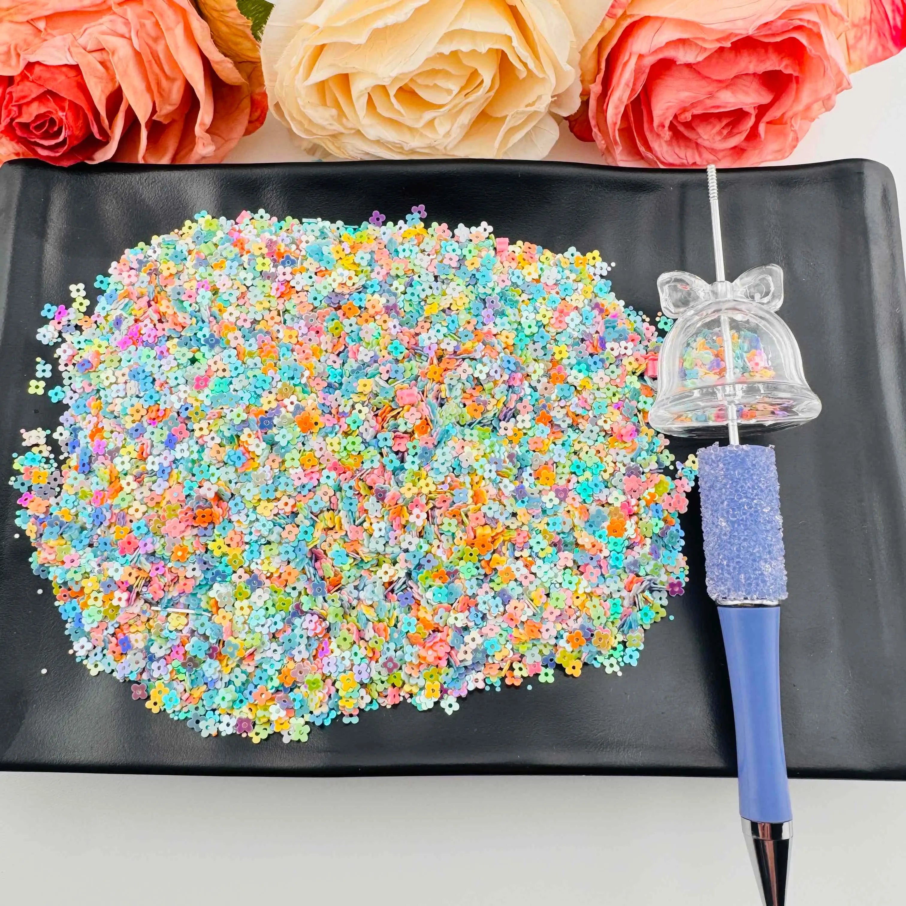 FS101830-Random Mixed Star Flash Chips Zoe DIY Wholesale