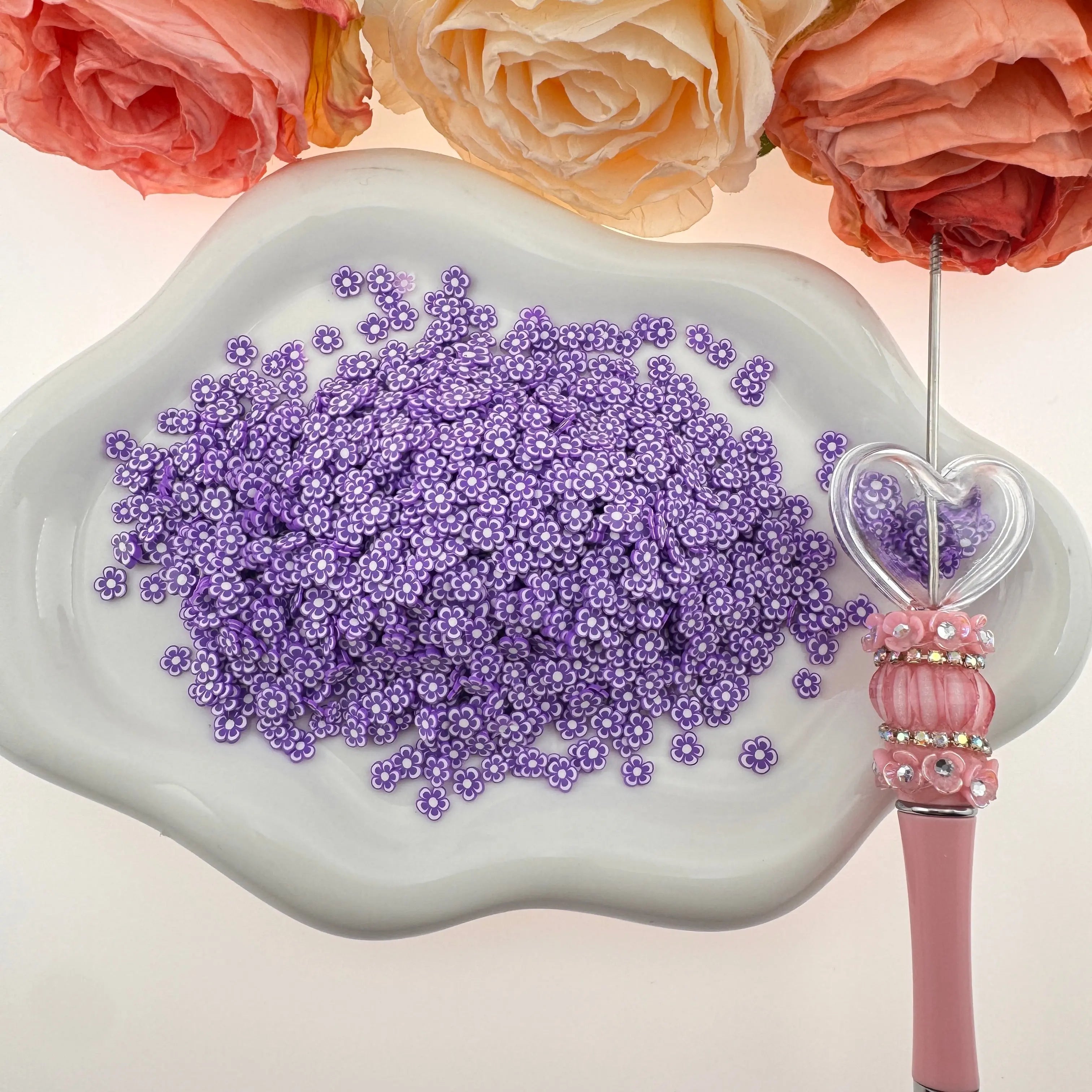 FS101885-Soft Clay Flower Chips Zoe DIY Wholesale
