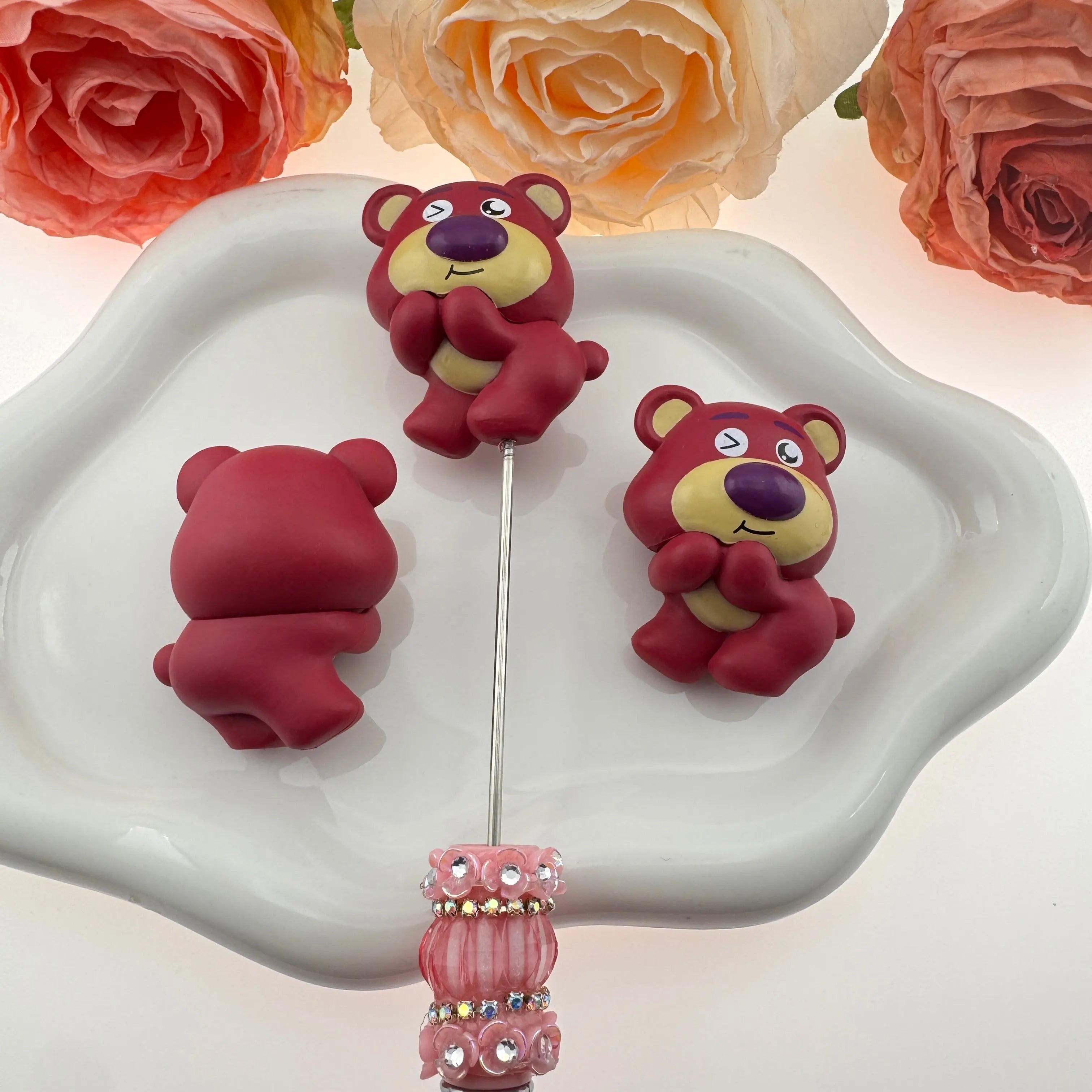 FS101902-Losto Bear Pen Topper Zoe DIY Wholesale
