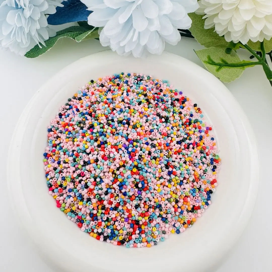 FS101906-1mm Mini Glass Beads With Hole Zoe DIY Wholesale
