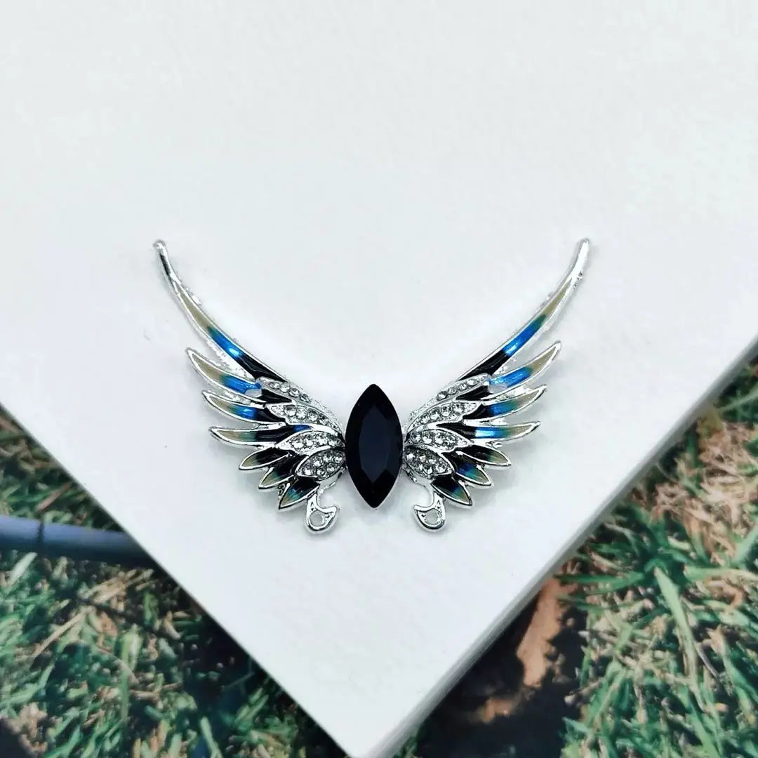 FS101944-54*37mm Alloy Oil Dropping Crystal Angle Wings Zoe DIY Wholesale