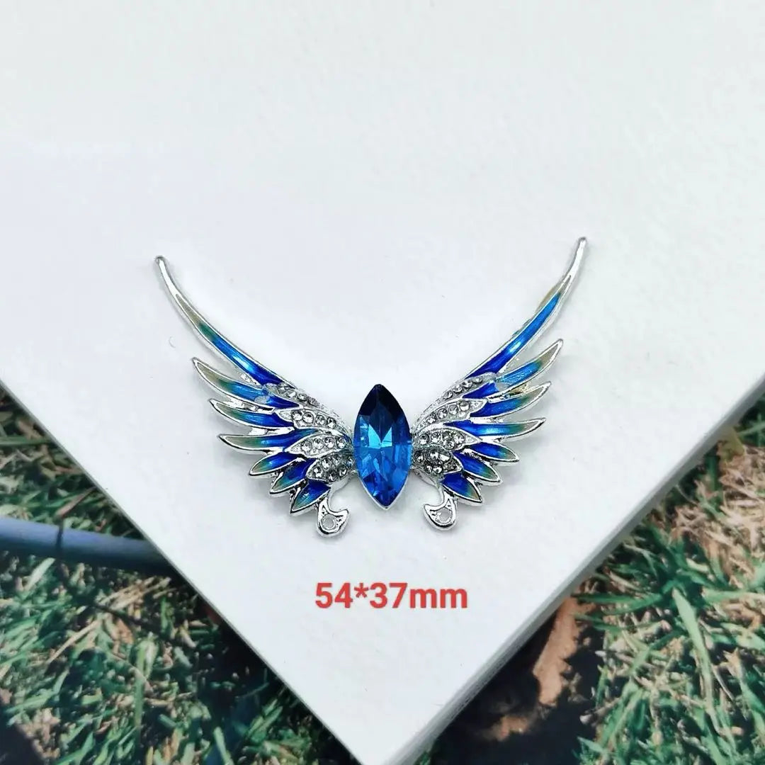 FS101944-54*37mm Alloy Oil Dropping Crystal Angle Wings Zoe DIY Wholesale