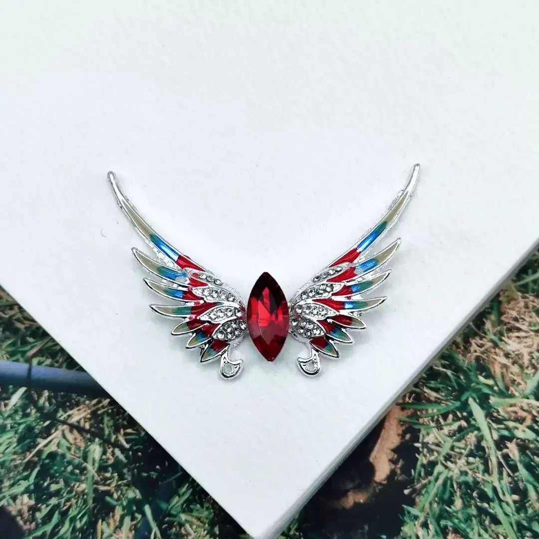 FS101944-54*37mm Alloy Oil Dropping Crystal Angle Wings Zoe DIY Wholesale