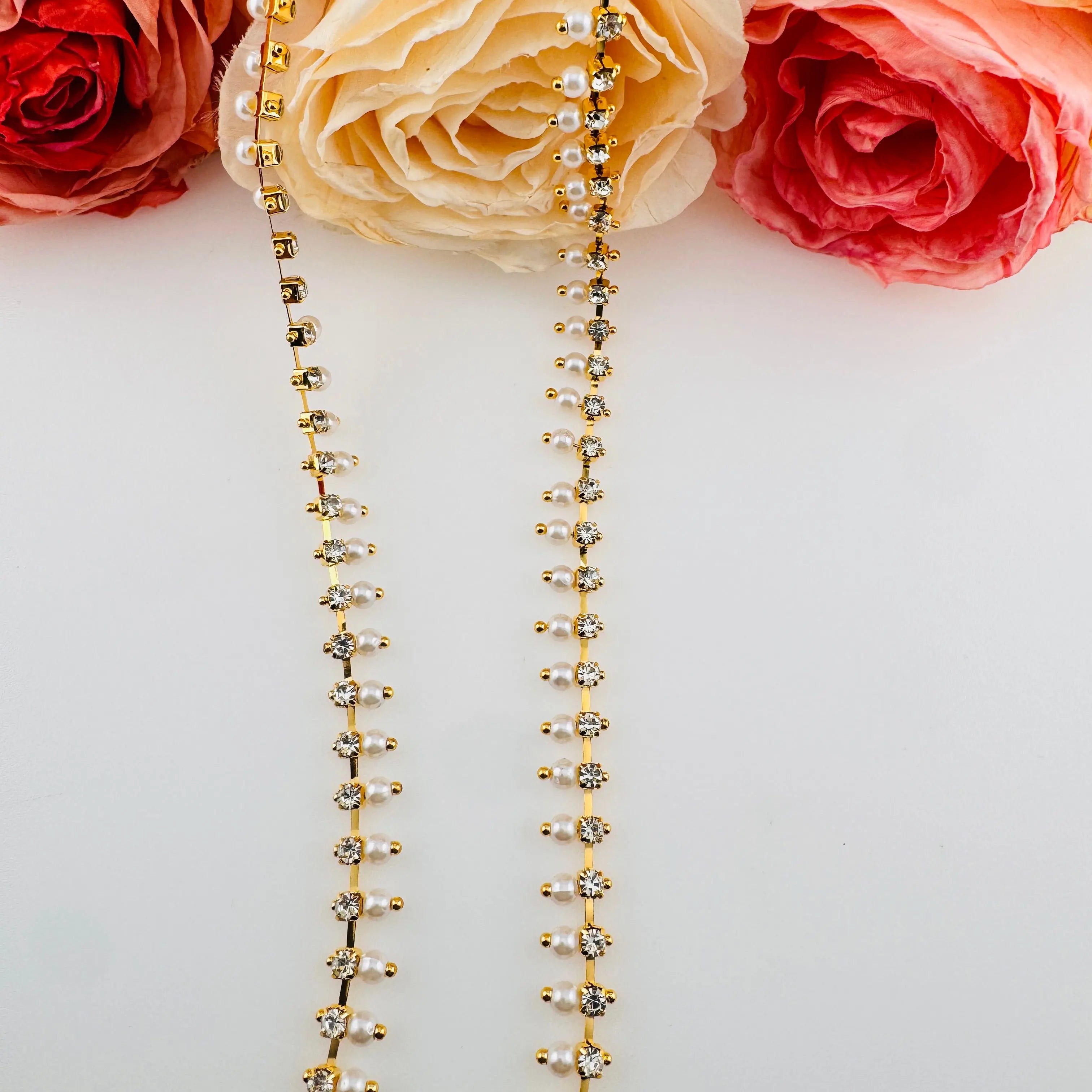 FS10195-4mm Pearl Claw Chain Zoe DIY Wholesale