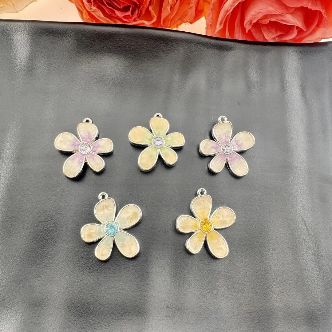 FS102021-About 17×20mm Flower Metal Charms Zoe DIY Wholesale