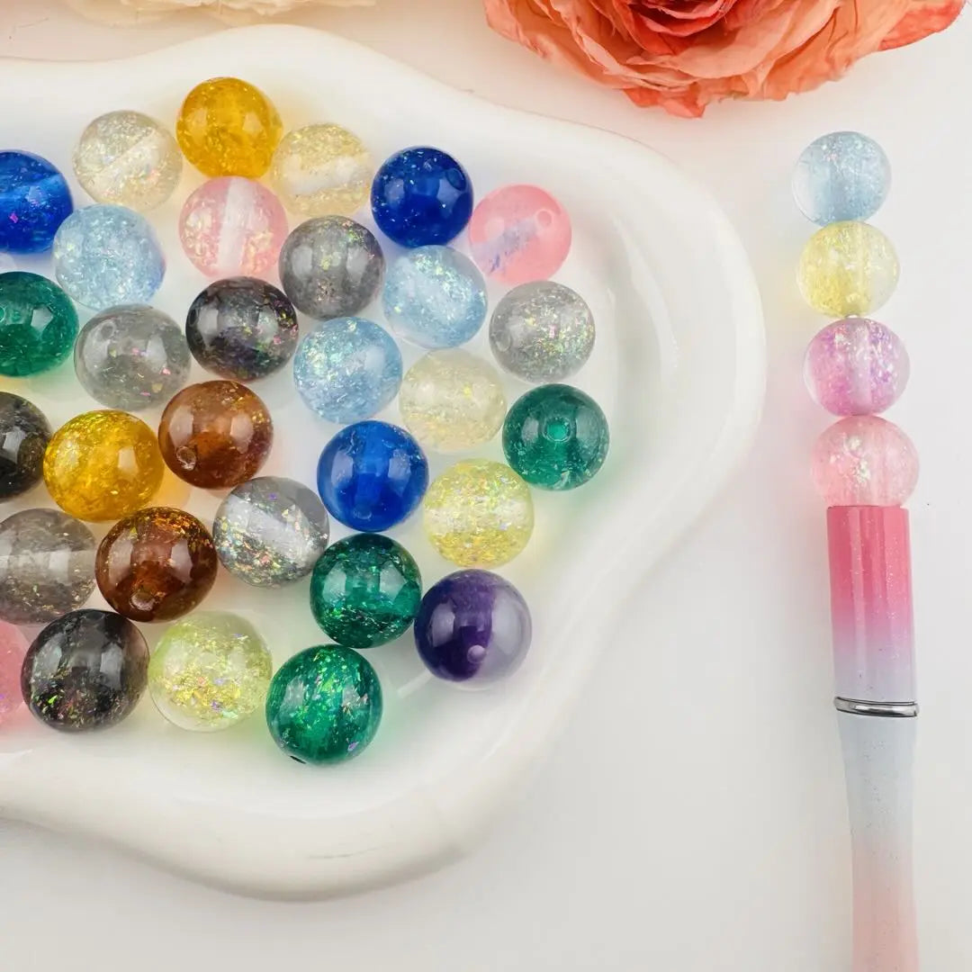 FS102210-About 16mm Glitter Resin Beads Zoe DIY Wholesale