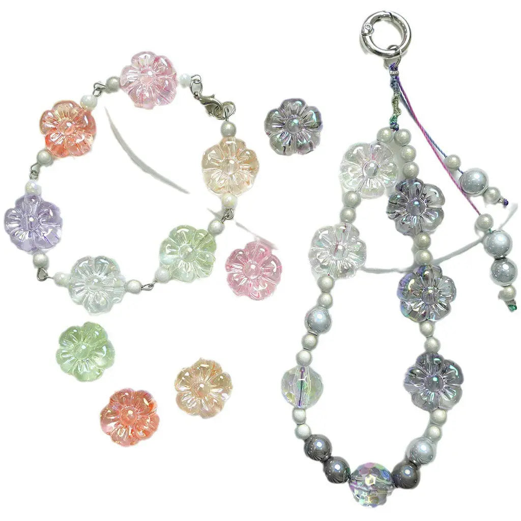 FS102259-About 20mm Flower Acrylic Beads Zoe DIY Wholesale