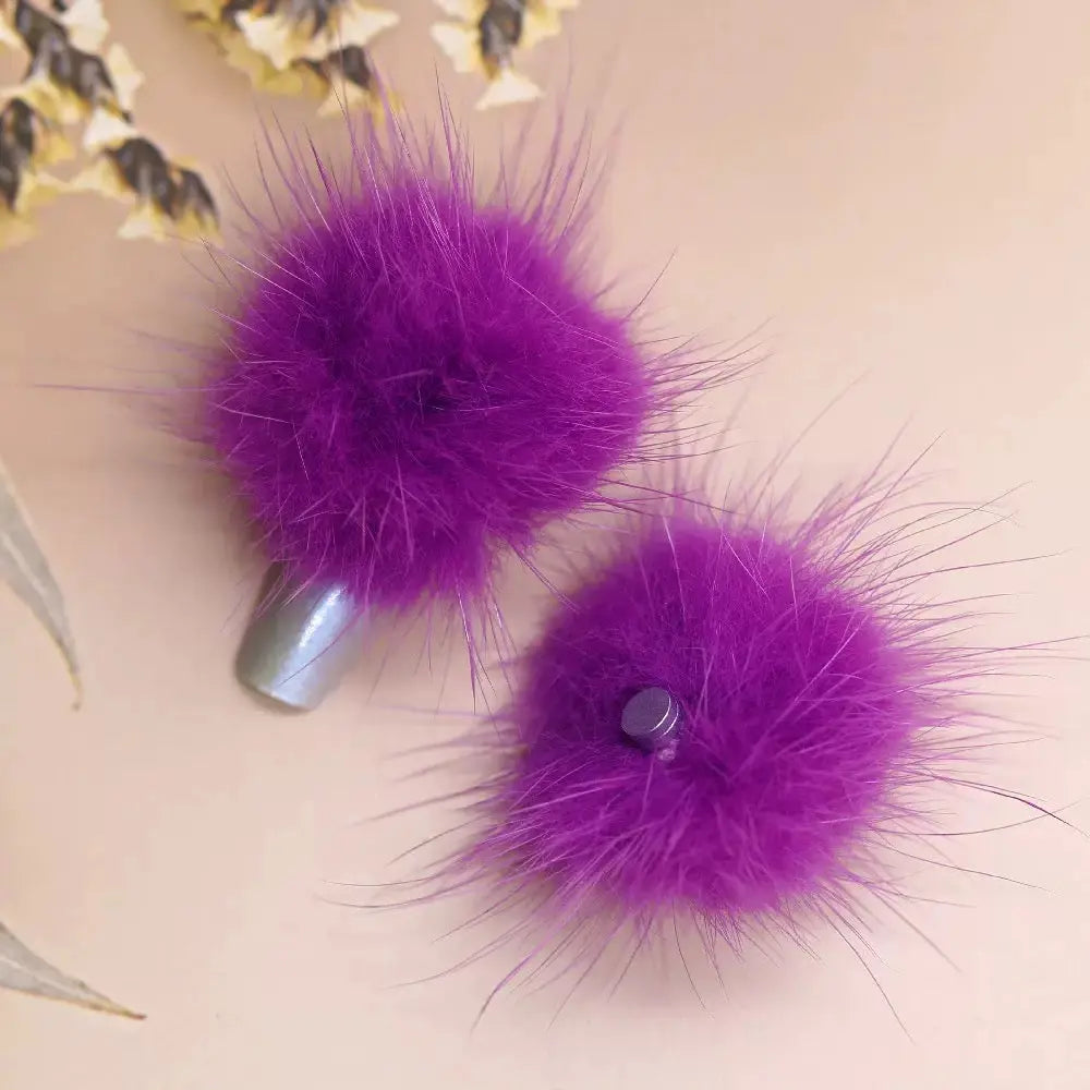 FS10230-Random Mixed PomPom Nail Charms Zoe DIY Wholesale