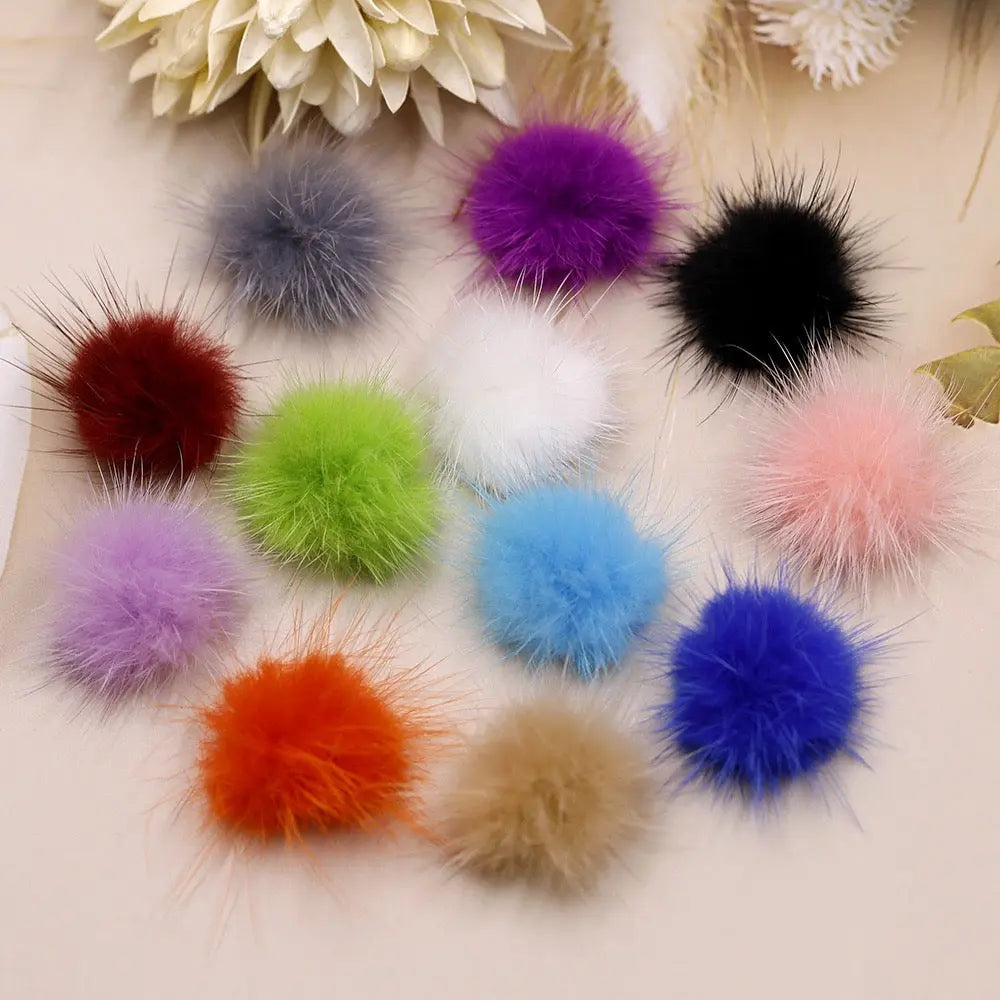 FS10230-Random Mixed PomPom Nail Charms Zoe DIY Wholesale