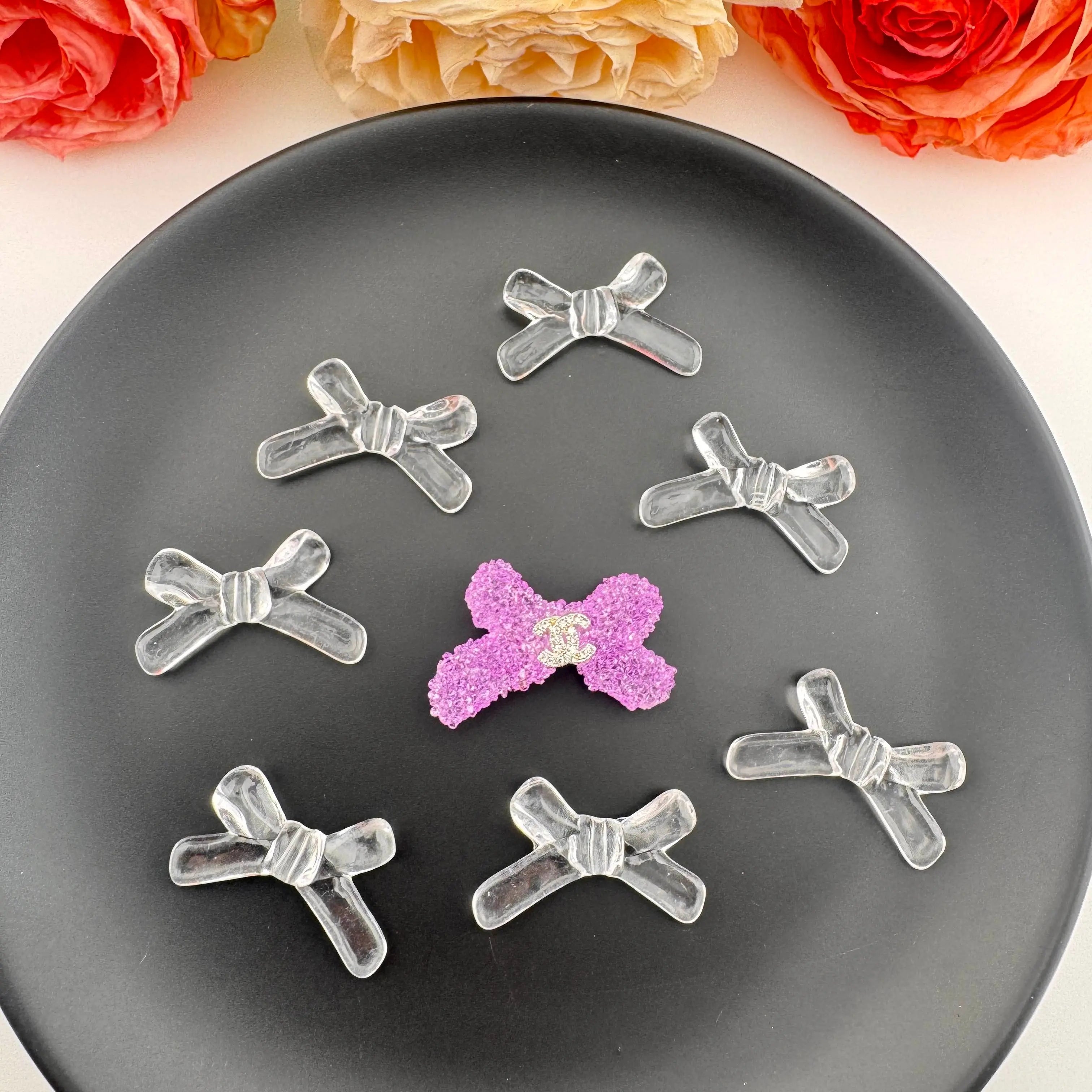 FS102315-About 26×32×20mm Bow Acrylic Based Beads Zoe DIY Wholesale