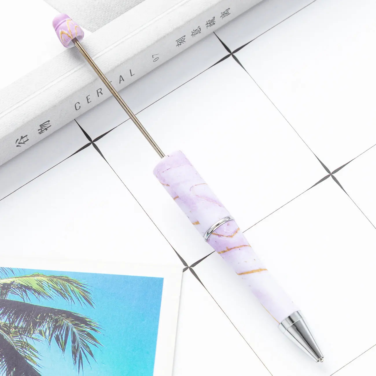 FS102344-Printed Beadable Pens Zoe DIY Wholesale