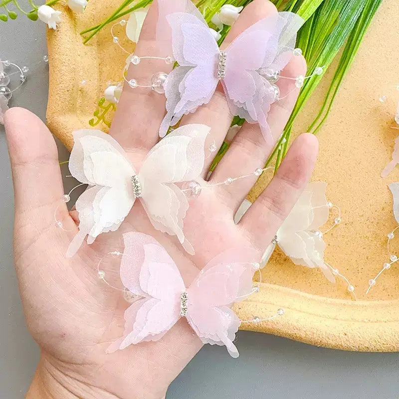 FS10236-Three Layers Butterfly With Diamond For Making Fancy Beads Or Other DIY Projects Zoe DIY Wholesale