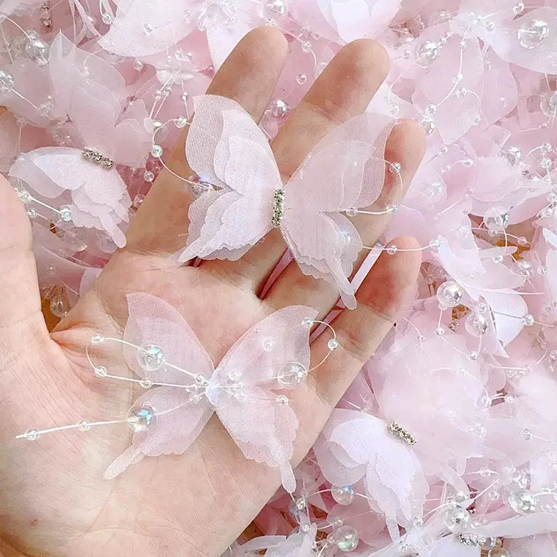 FS10236-Three Layers Butterfly With Diamond For Making Fancy Beads Or Other DIY Projects Zoe DIY Wholesale