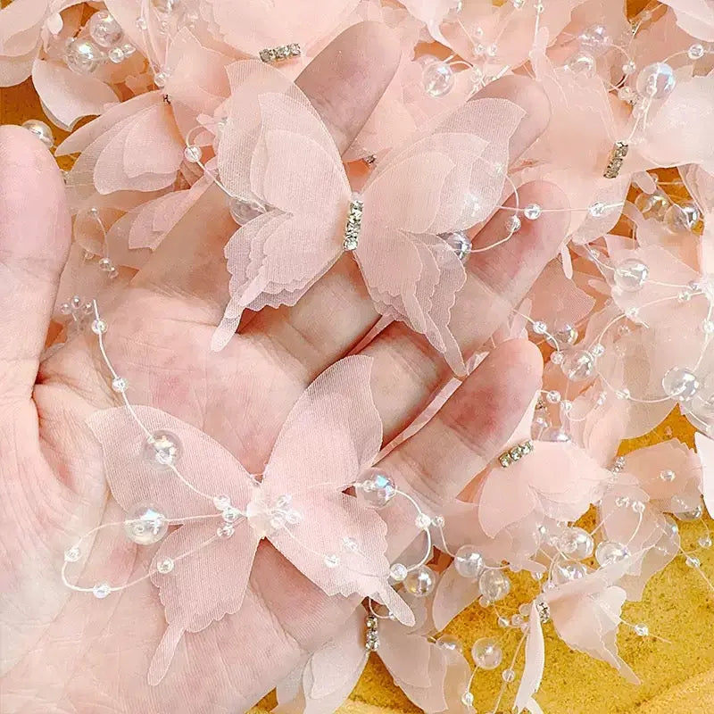 FS10236-Three Layers Butterfly With Diamond For Making Fancy Beads Or Other DIY Projects Zoe DIY Wholesale