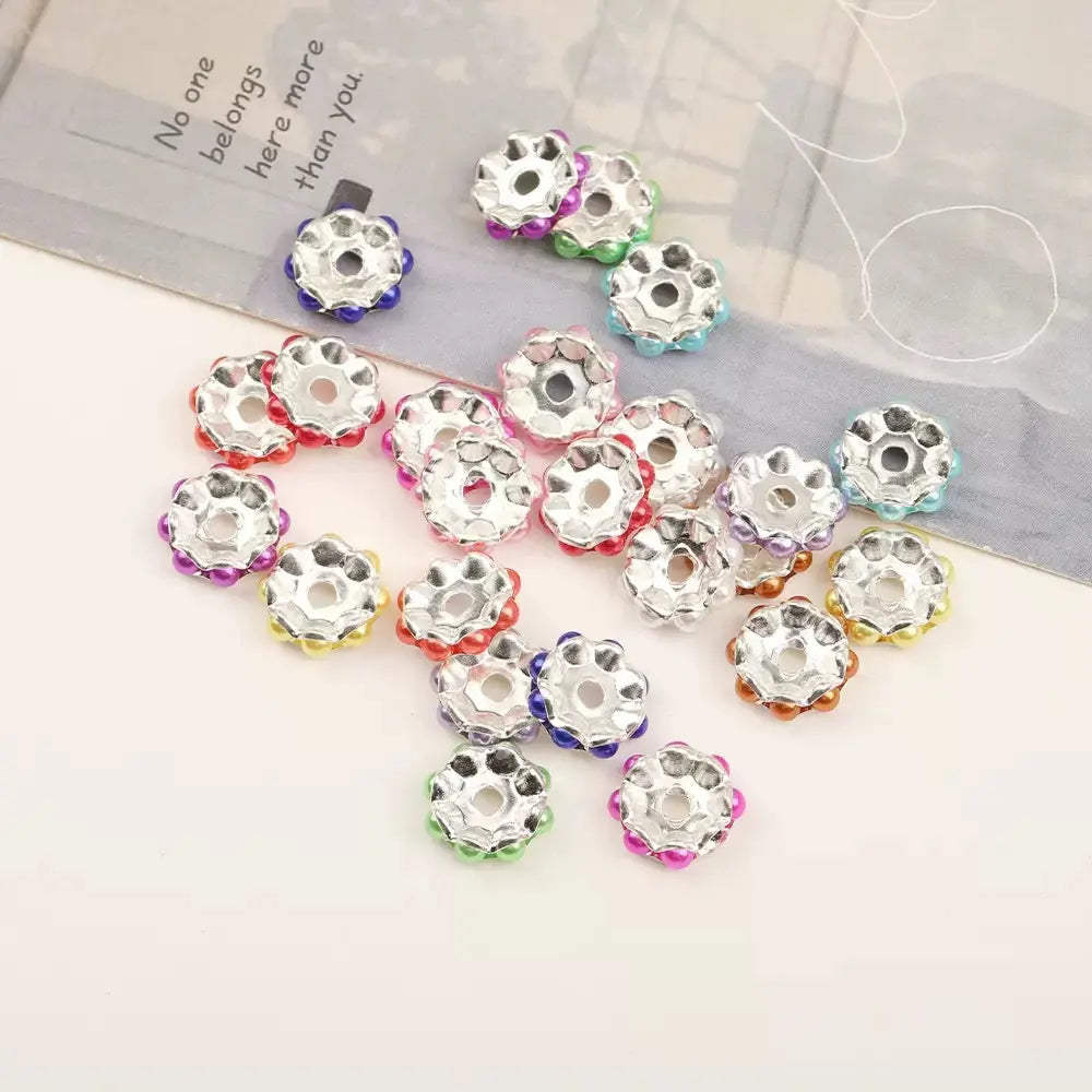 FS10247-13mm Random Mixed Pearl Wave Spacer Beads Zoe DIY Wholesale