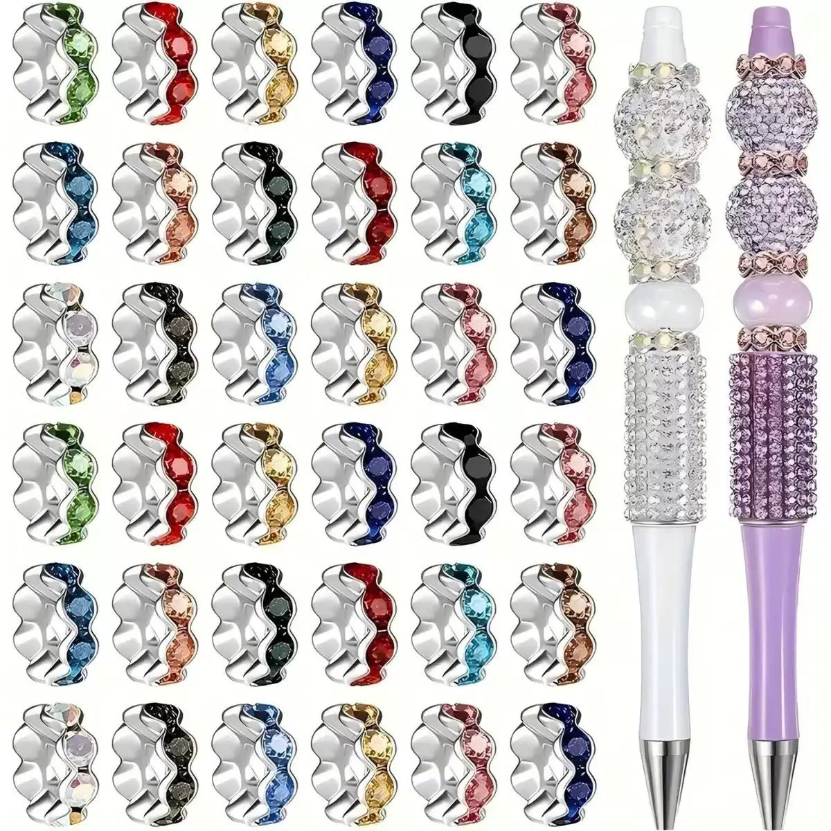 FS10252-12mm Wave Spacers Fit For Beadable Pens Jewelry Making Zoe DIY Wholesale