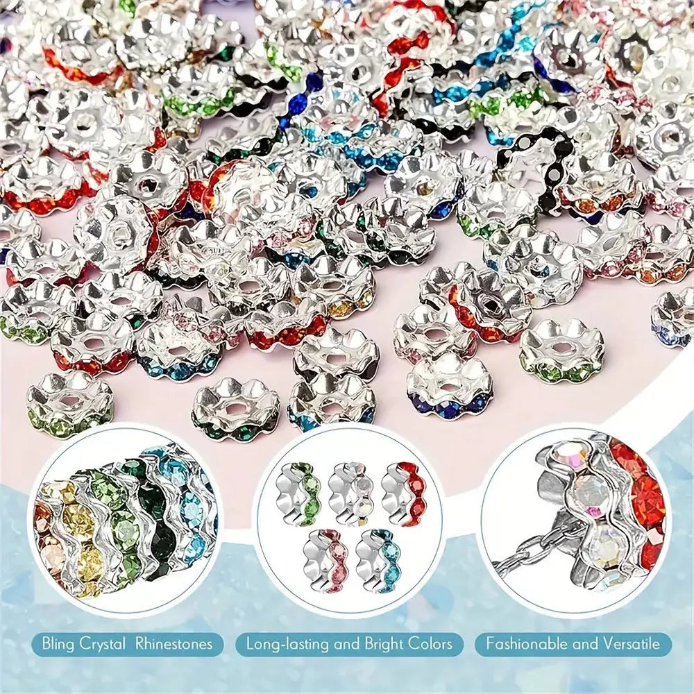 FS10252-12mm Wave Spacers Fit For Beadable Pens Jewelry Making Zoe DIY Wholesale