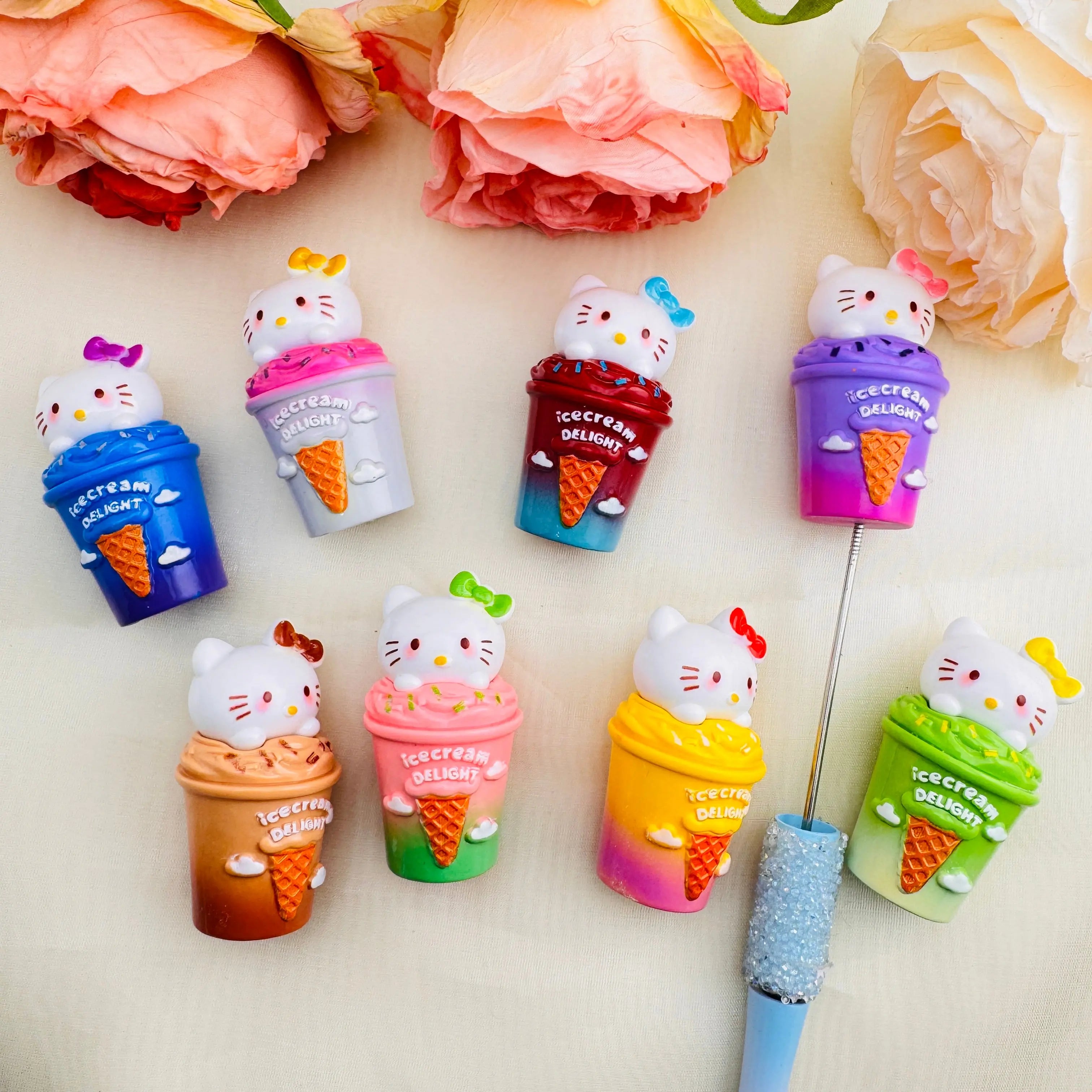 FS10281-Gradient HK Ice Cream Pen Topper Zoe DIY Wholesale