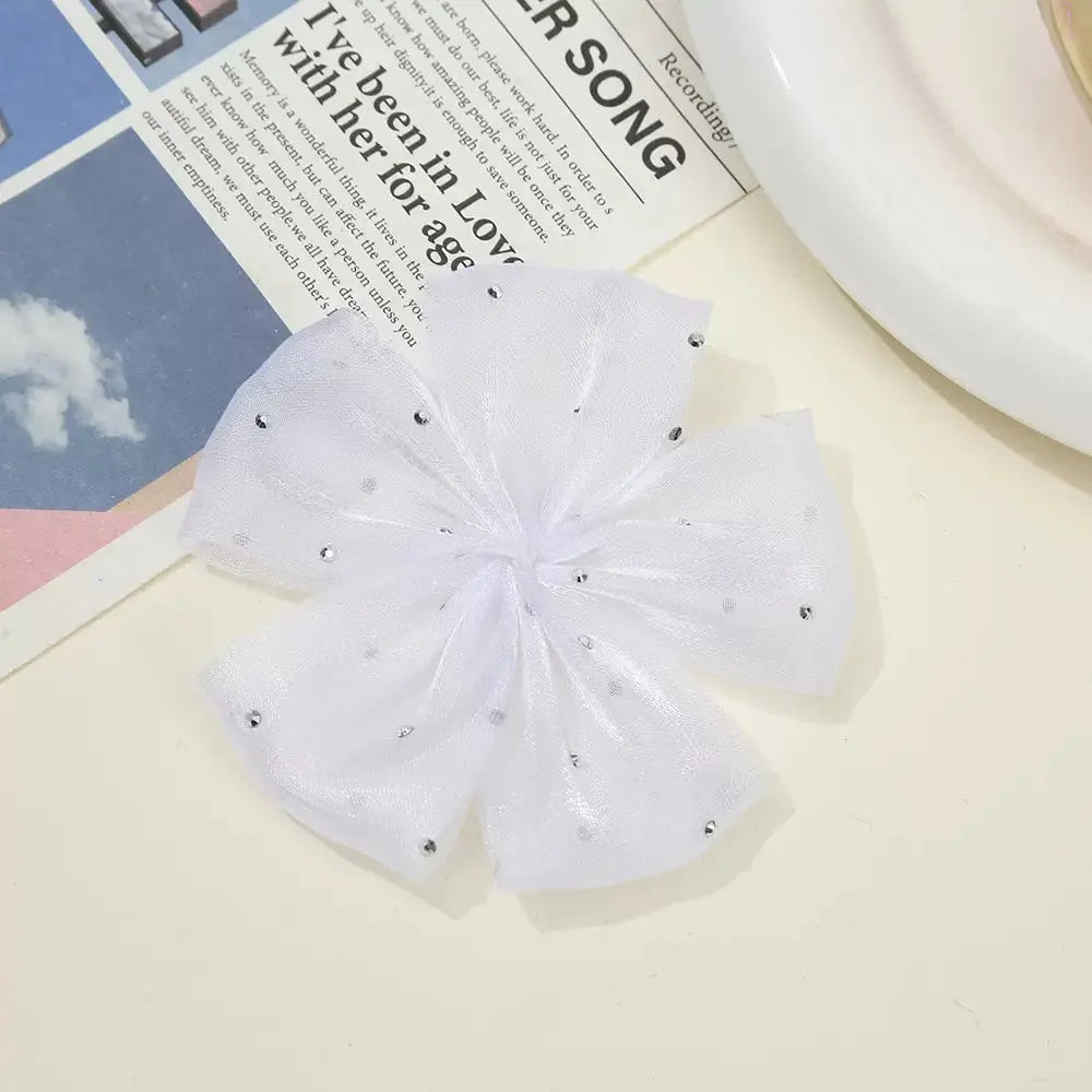 FS10286-Random Mixed Color Farbic Flower Patch For Making Fancy Beads Zoe DIY Wholesale