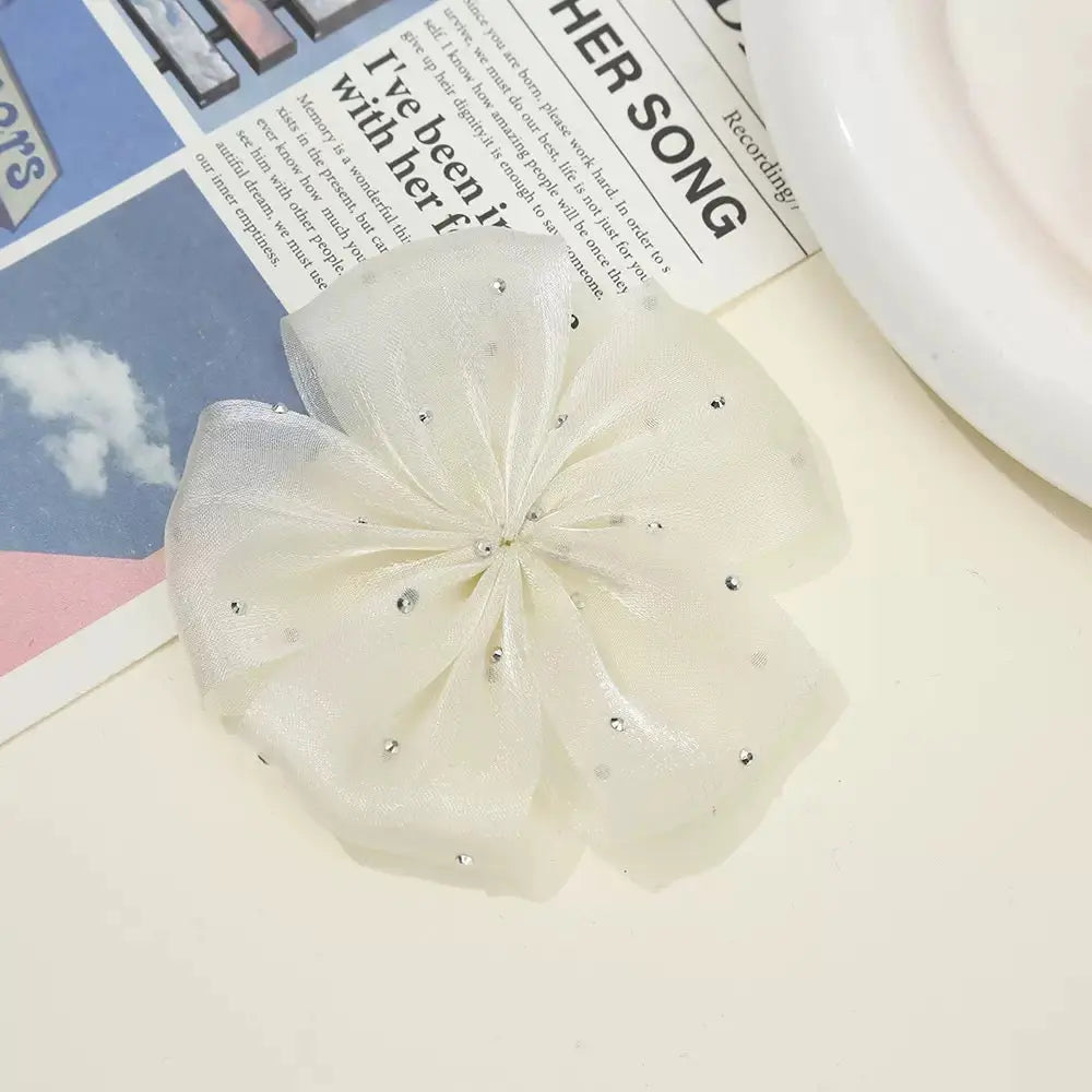 FS10286-Random Mixed Color Farbic Flower Patch For Making Fancy Beads Zoe DIY Wholesale