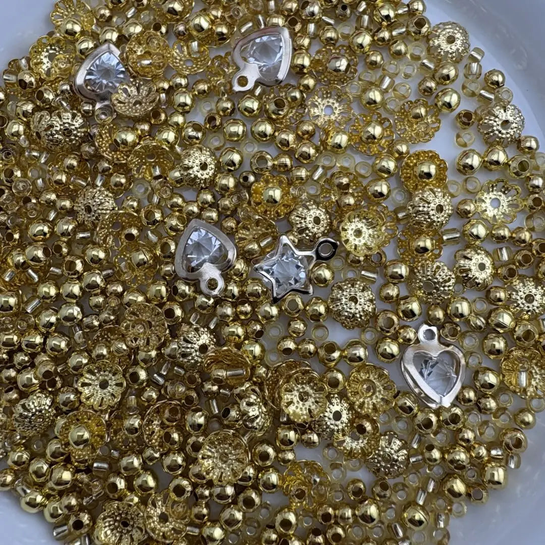 FS10330-Mixed Gold Spacer Beads Zoe DIY Wholesale