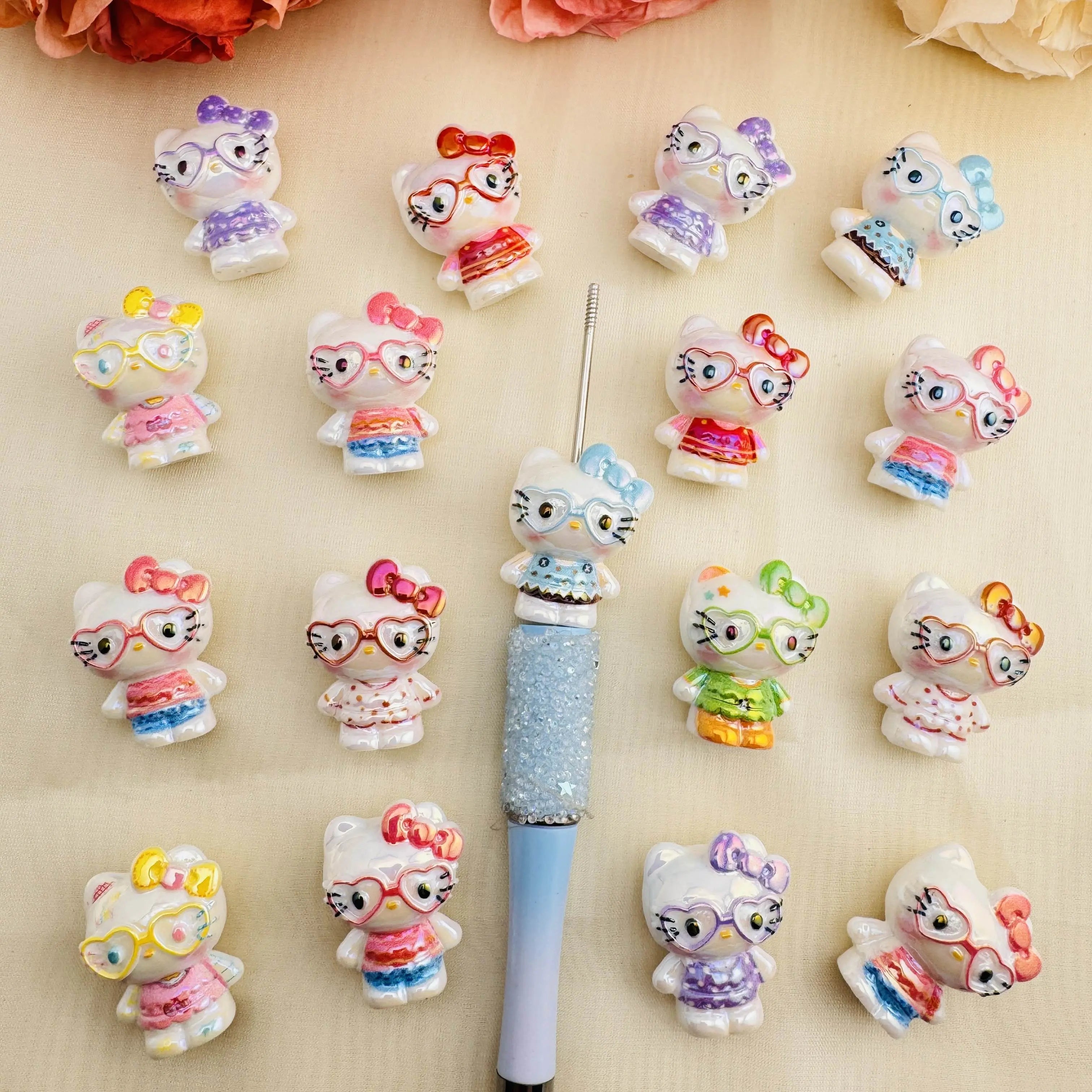 FS10361-20*27mm HK UV Coating Resin Beads For Keychain Beadable Pens Making Zoe DIY Wholesale