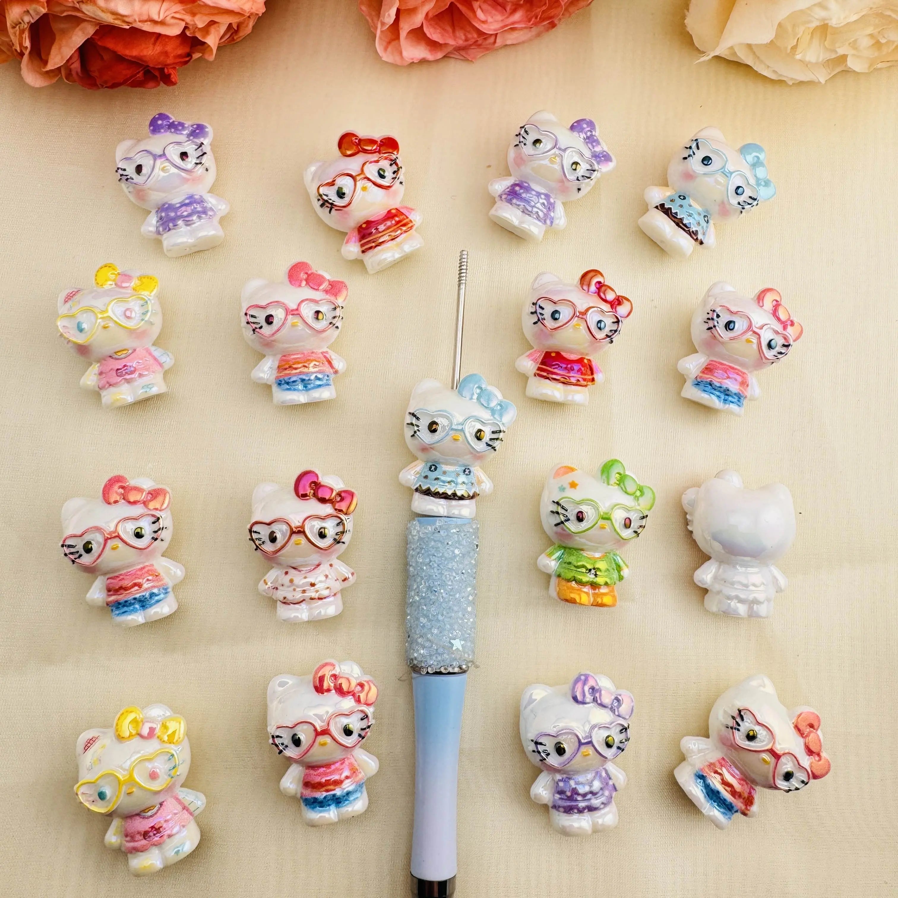 FS10361-20*27mm HK UV Coating Resin Beads For Keychain Beadable Pens Making Zoe DIY Wholesale