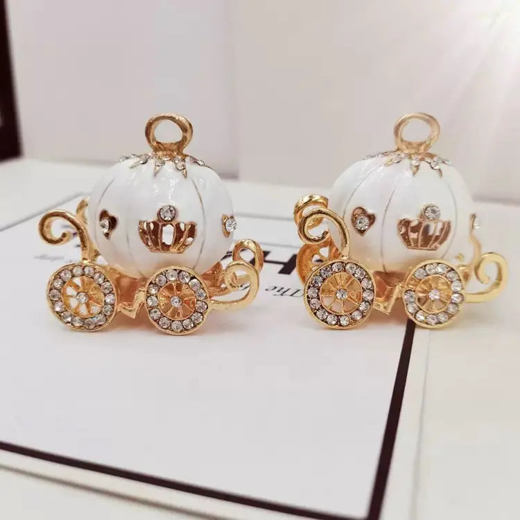 FS10392-About 40×52mm Pumkin Carrage Alloy Patch Zoe DIY Wholesale