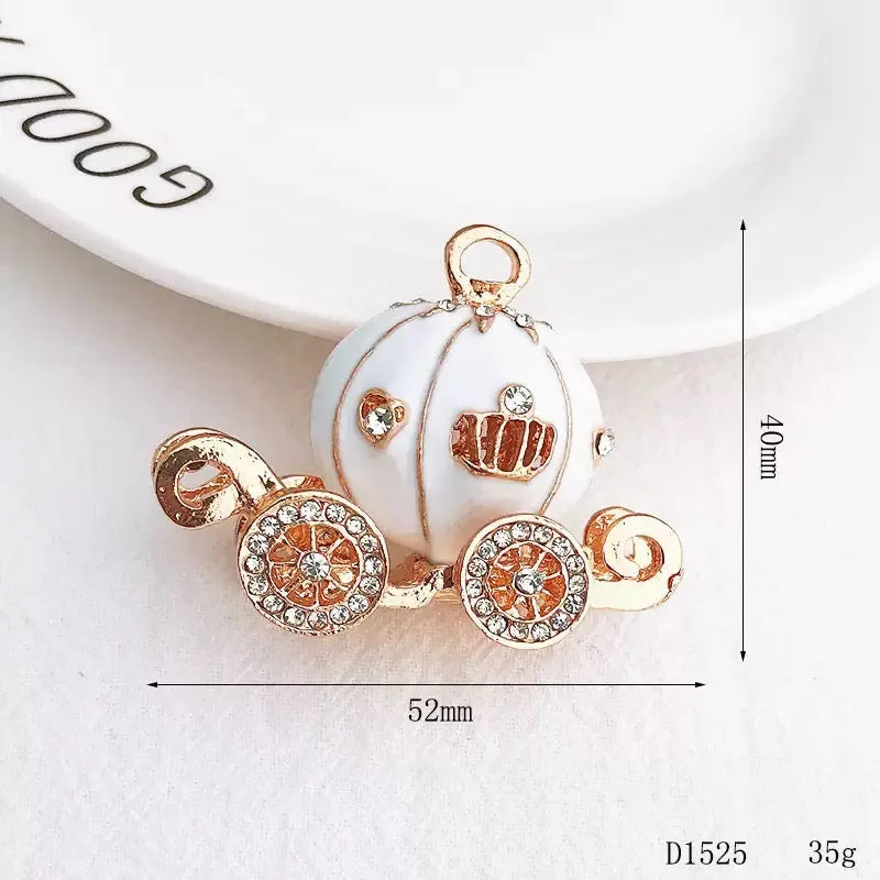 FS10392-About 40×52mm Pumkin Carrage Alloy Patch Zoe DIY Wholesale