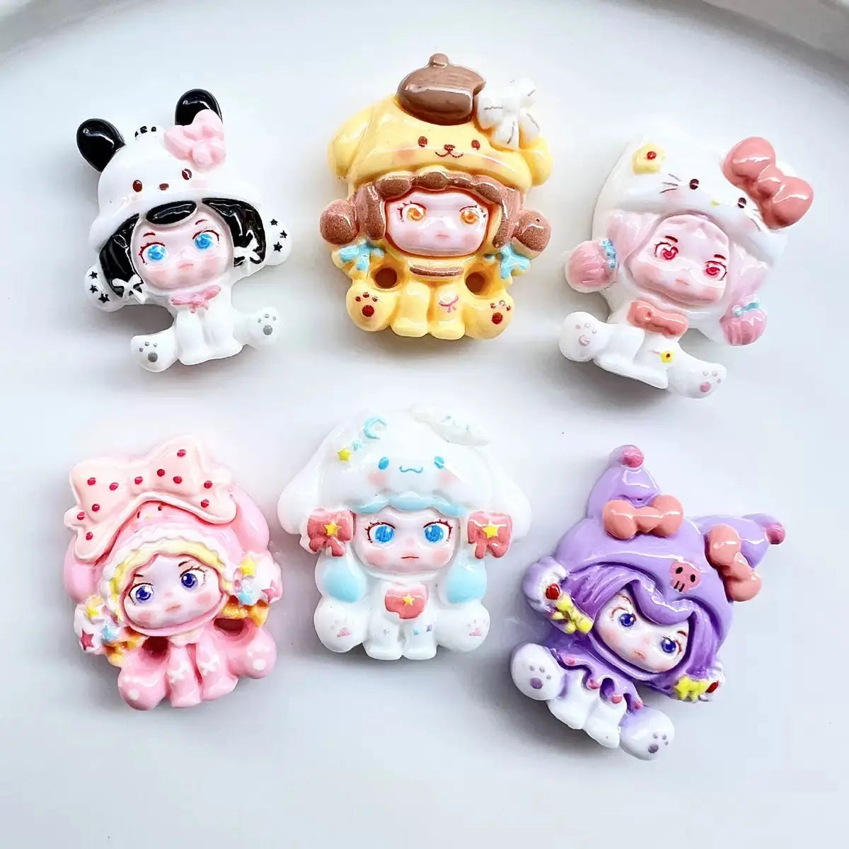 FS10404-About 20×30mm Mixed SP Resin Charms（No Hole） Zoe DIY Wholesale