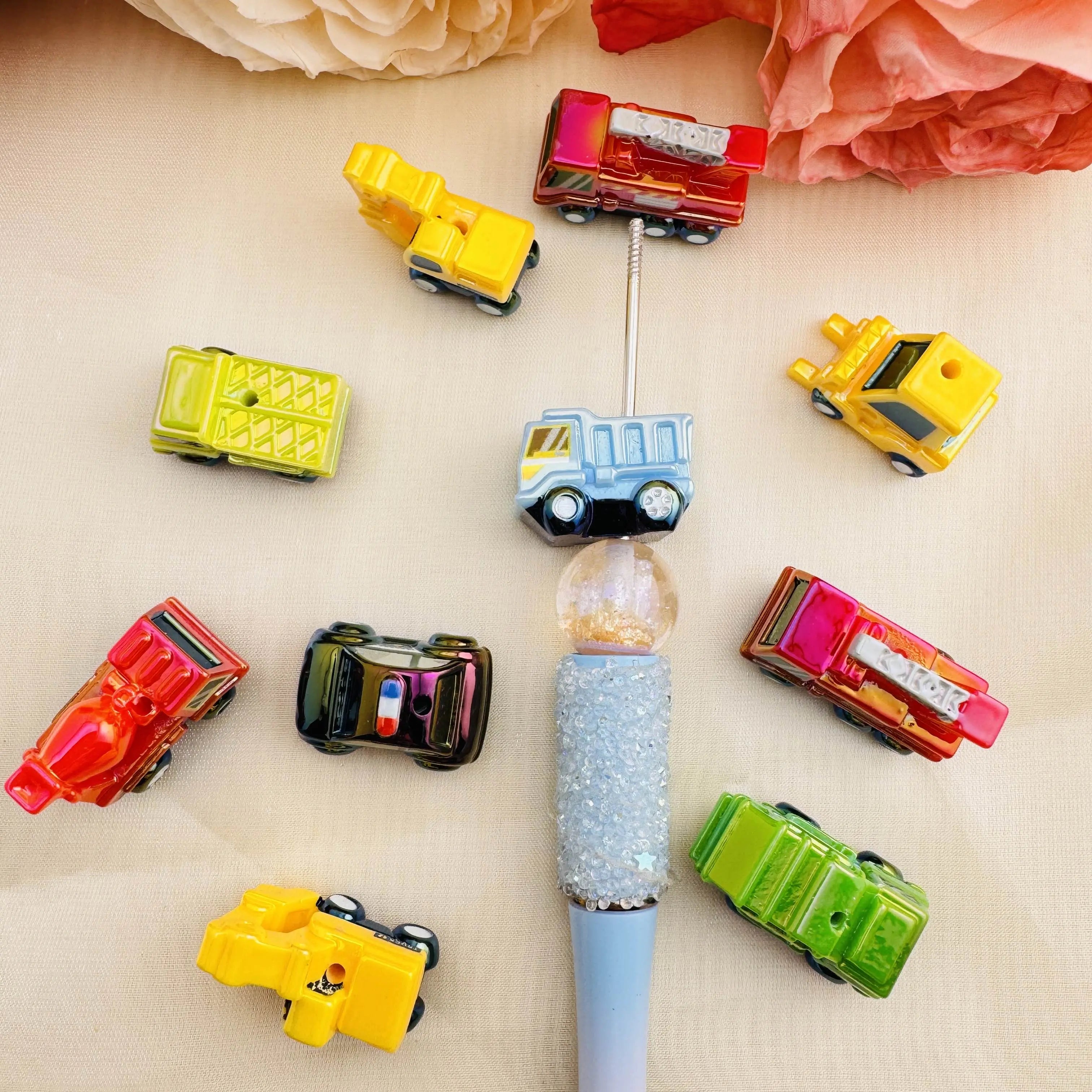 FS10406-Mixed Color UV Coating Resin Beads Fit For Beadable Pens Keychain Making Zoe DIY Wholesale