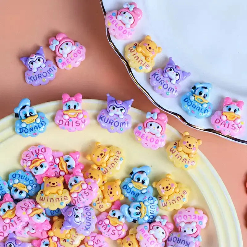 FS10451-Cartoon Cream Resin Accessories Zoe DIY Wholesale