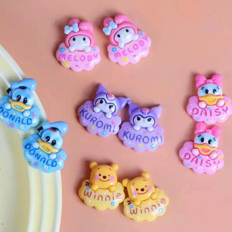 FS10451-Cartoon Cream Resin Accessories Zoe DIY Wholesale