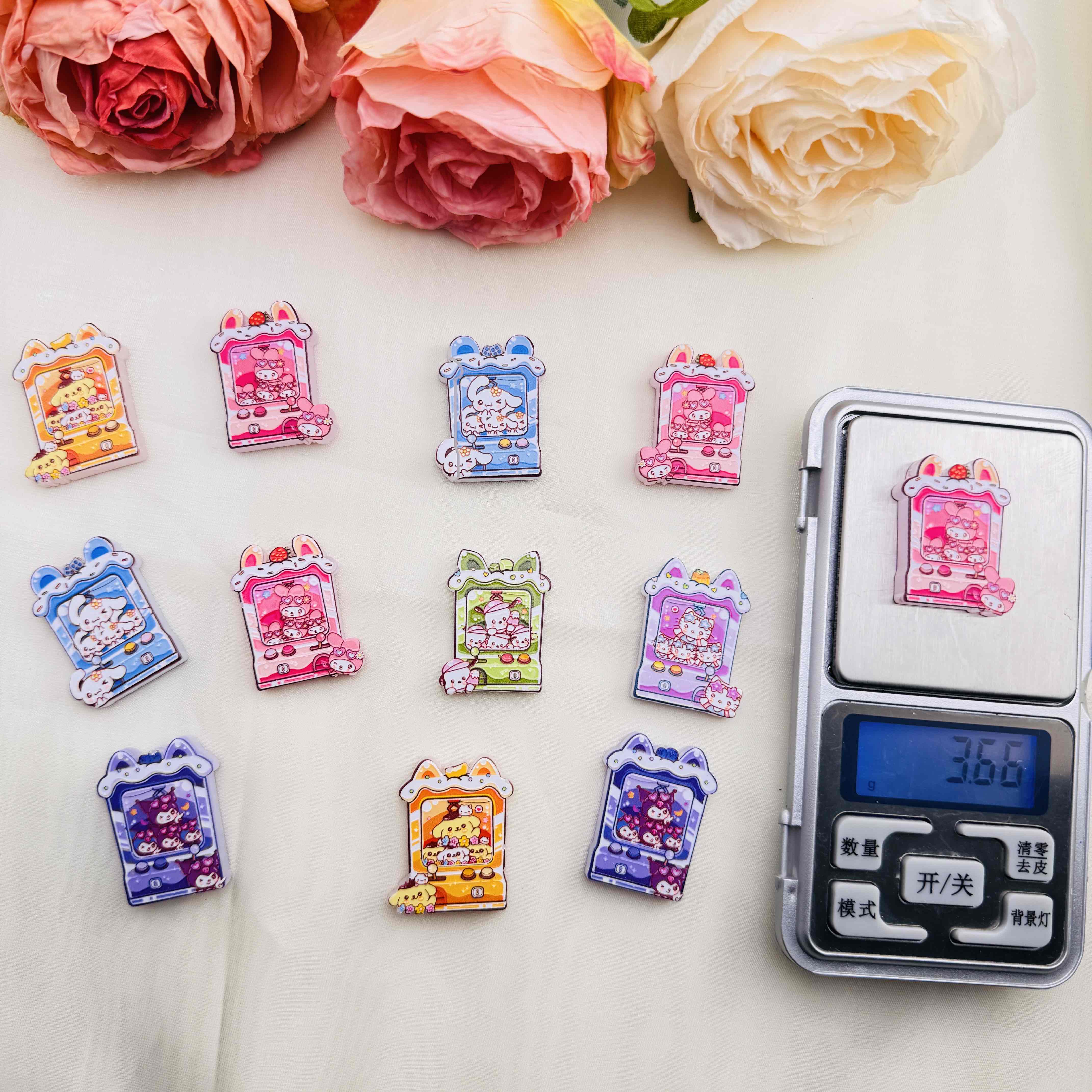 FS10513-Random Mixed Sanrio Acrylic Beads Fit For Beadable Pens Keychain Jewelry Making Zoe DIY Wholesale