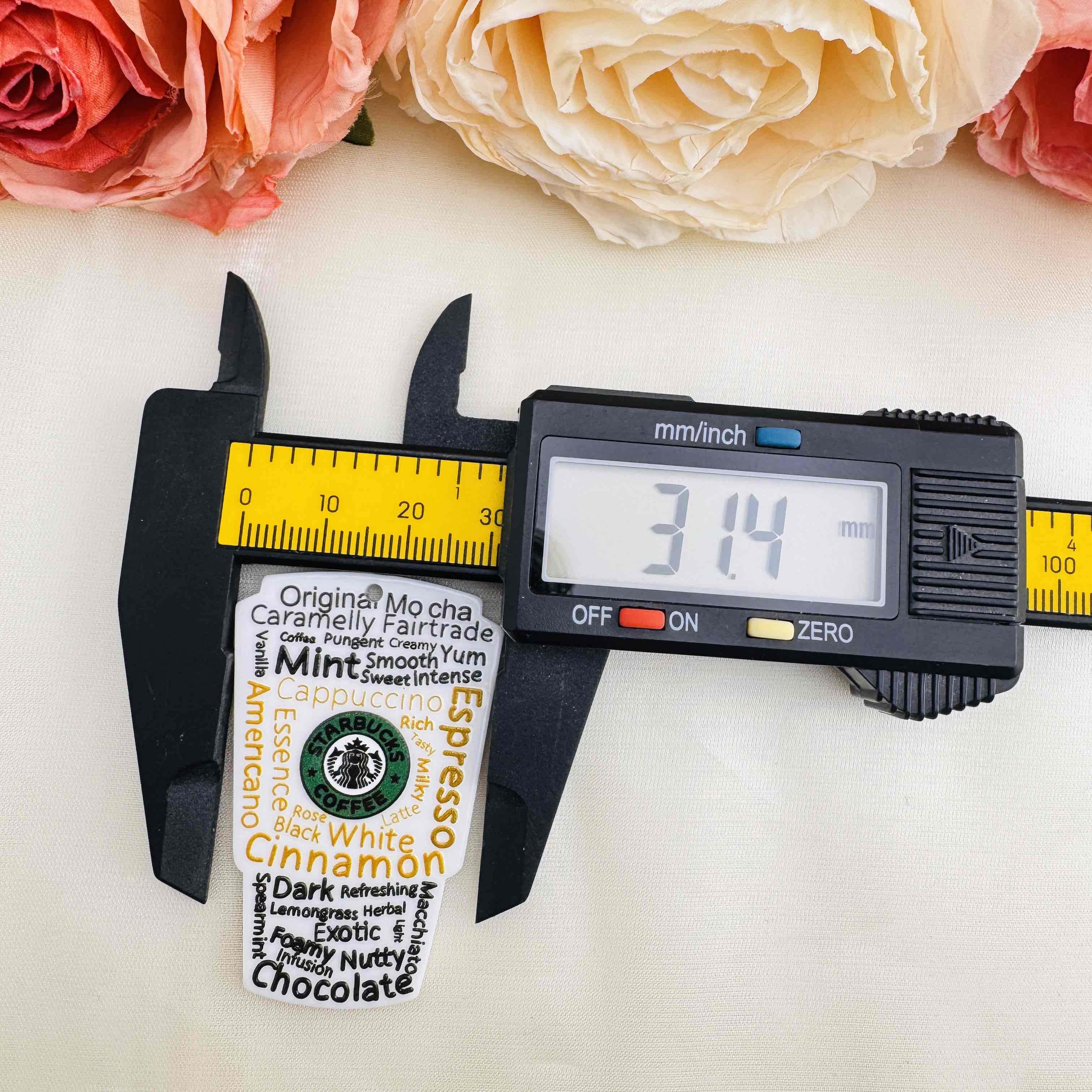 FS10515-Random Mixed Printed Starbucks Charms Zoe DIY Wholesale