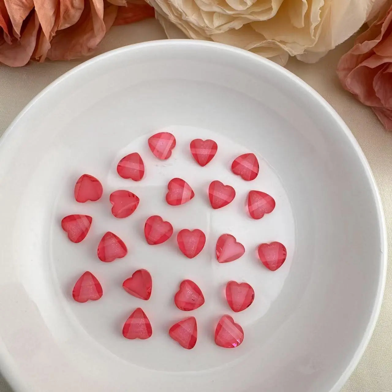 FS10526-8mm Heart Petal Charms Zoe DIY Wholesale