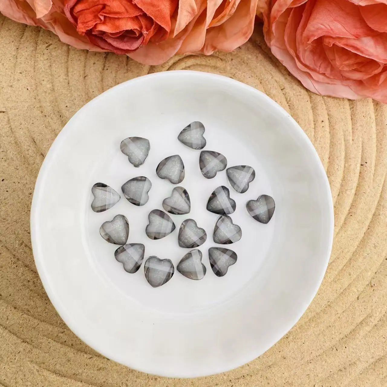 FS10526-8mm Heart Petal Charms Zoe DIY Wholesale