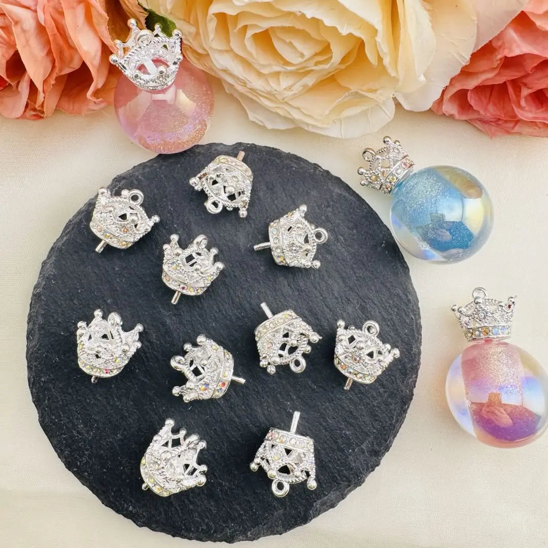 FS10537-14×18mm AB Sliver Crown Pin Zoe DIY Wholesale