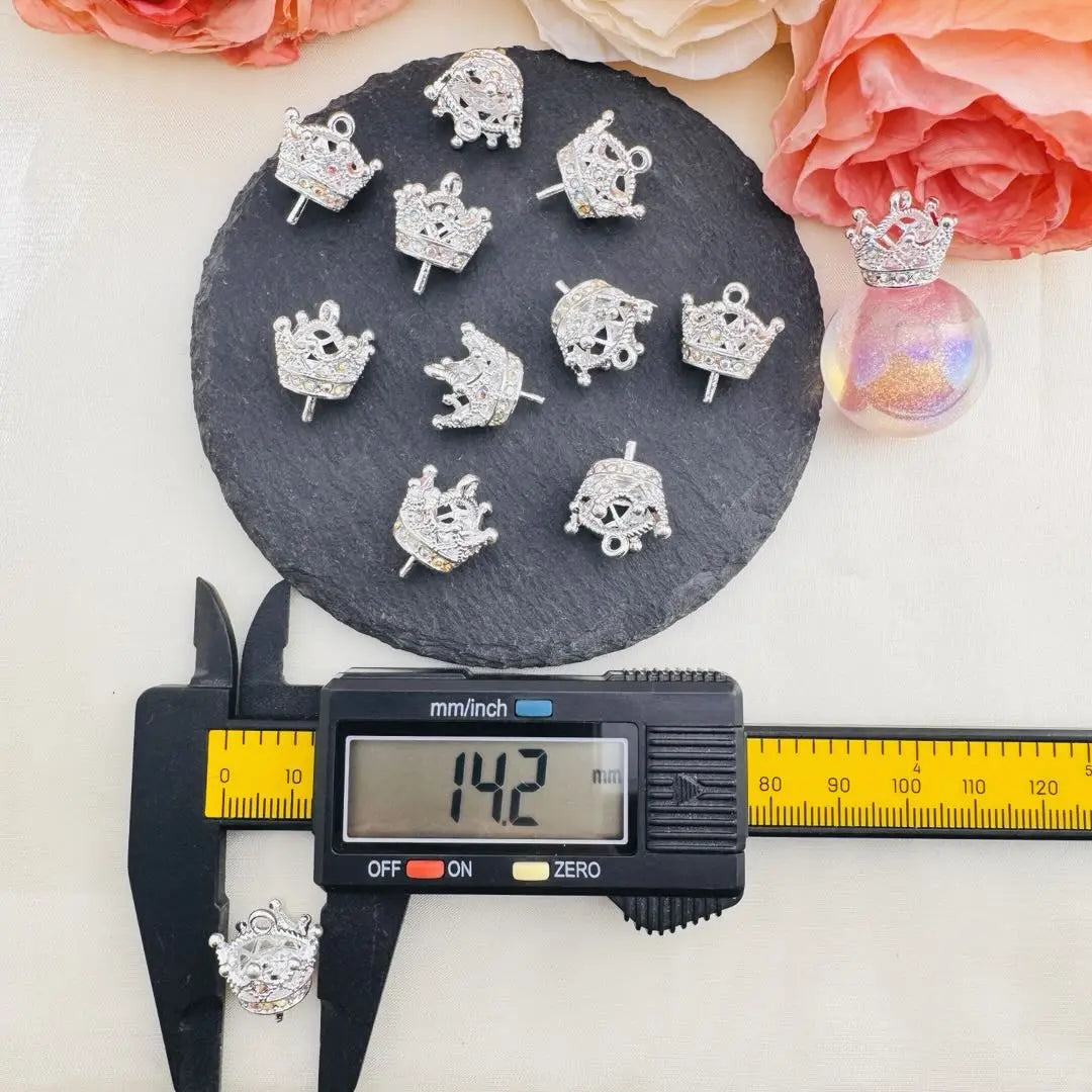 FS10537-14×18mm AB Sliver Crown Pin Zoe DIY Wholesale