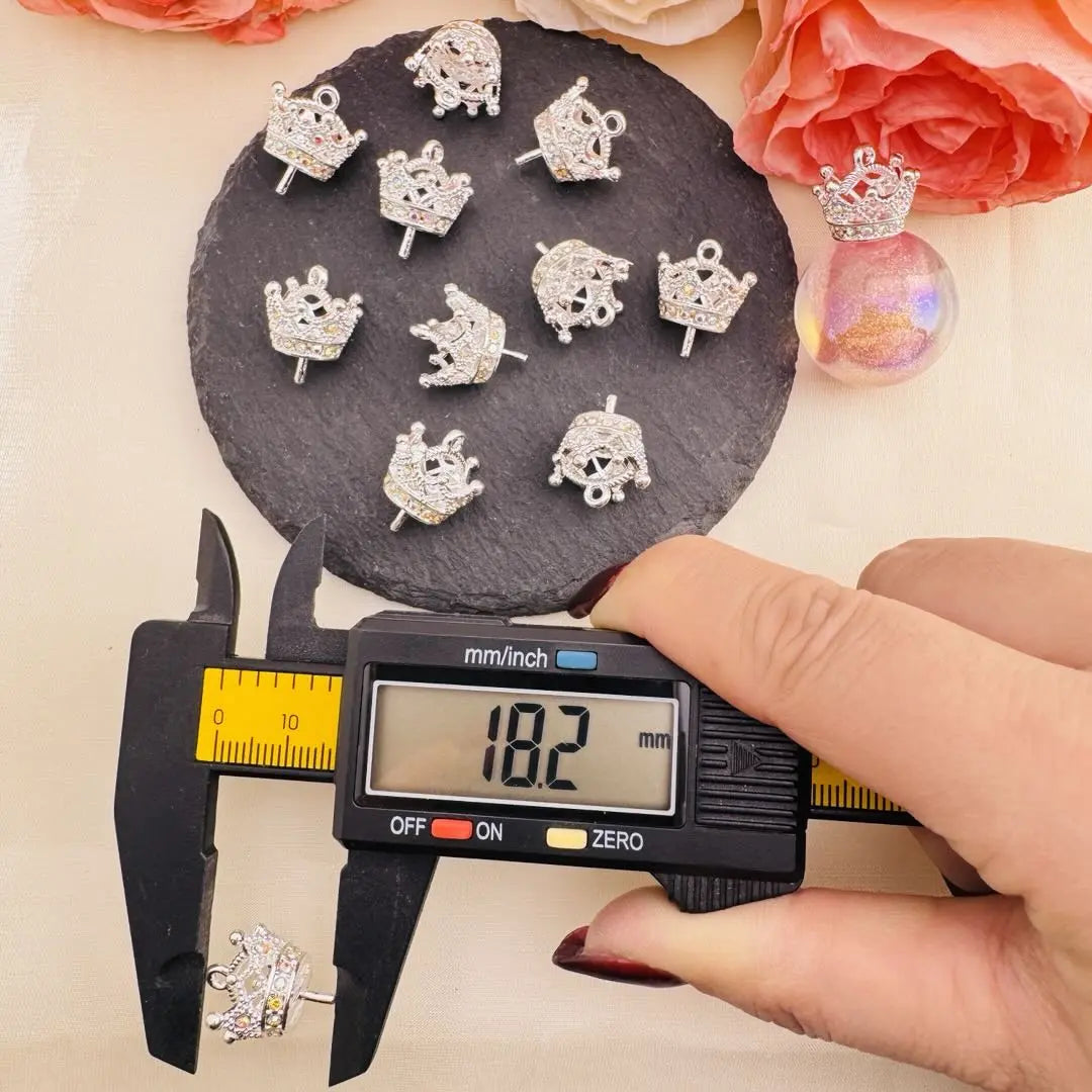 FS10537-14×18mm AB Sliver Crown Pin Zoe DIY Wholesale