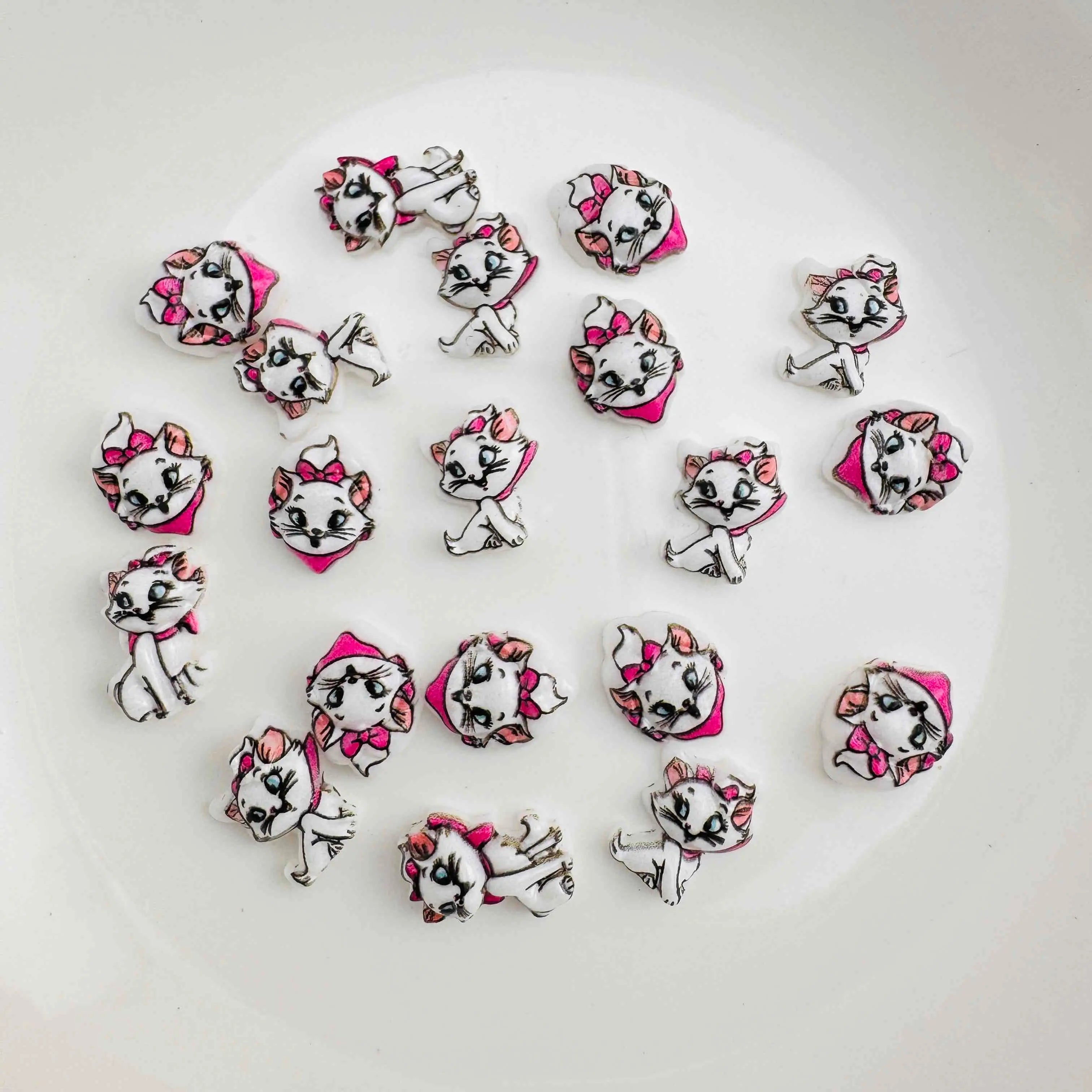 FS10545-Random Mixed Marry Cat Nail Charms For Making Fancy Beads Or Fancy Beadable Pens Zoe DIY Wholesale