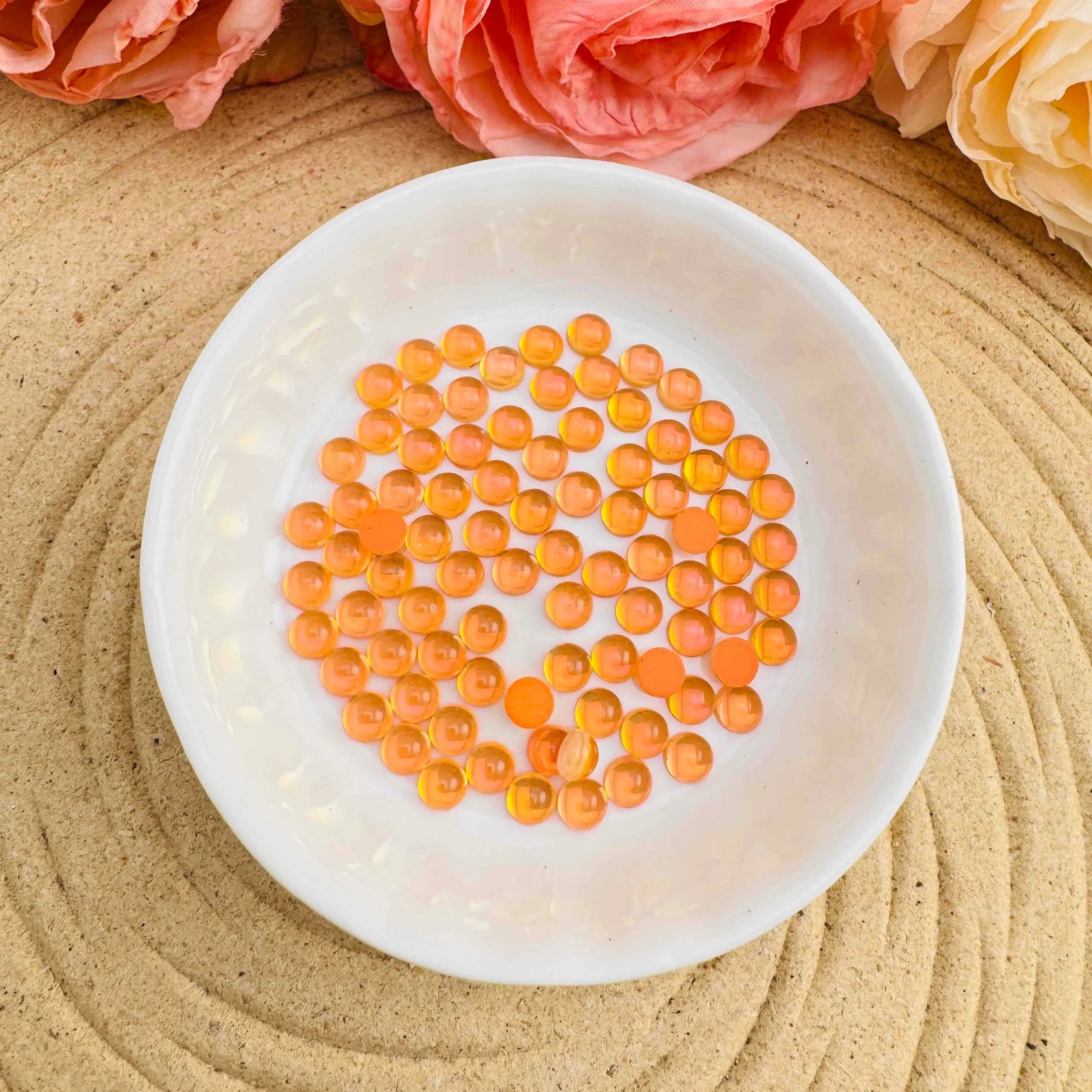 FS10570-5mm Semicircle Crystal Glass Nail Charms For Making Fancy Beads Or Fancy Pens Zoe DIY Wholesale